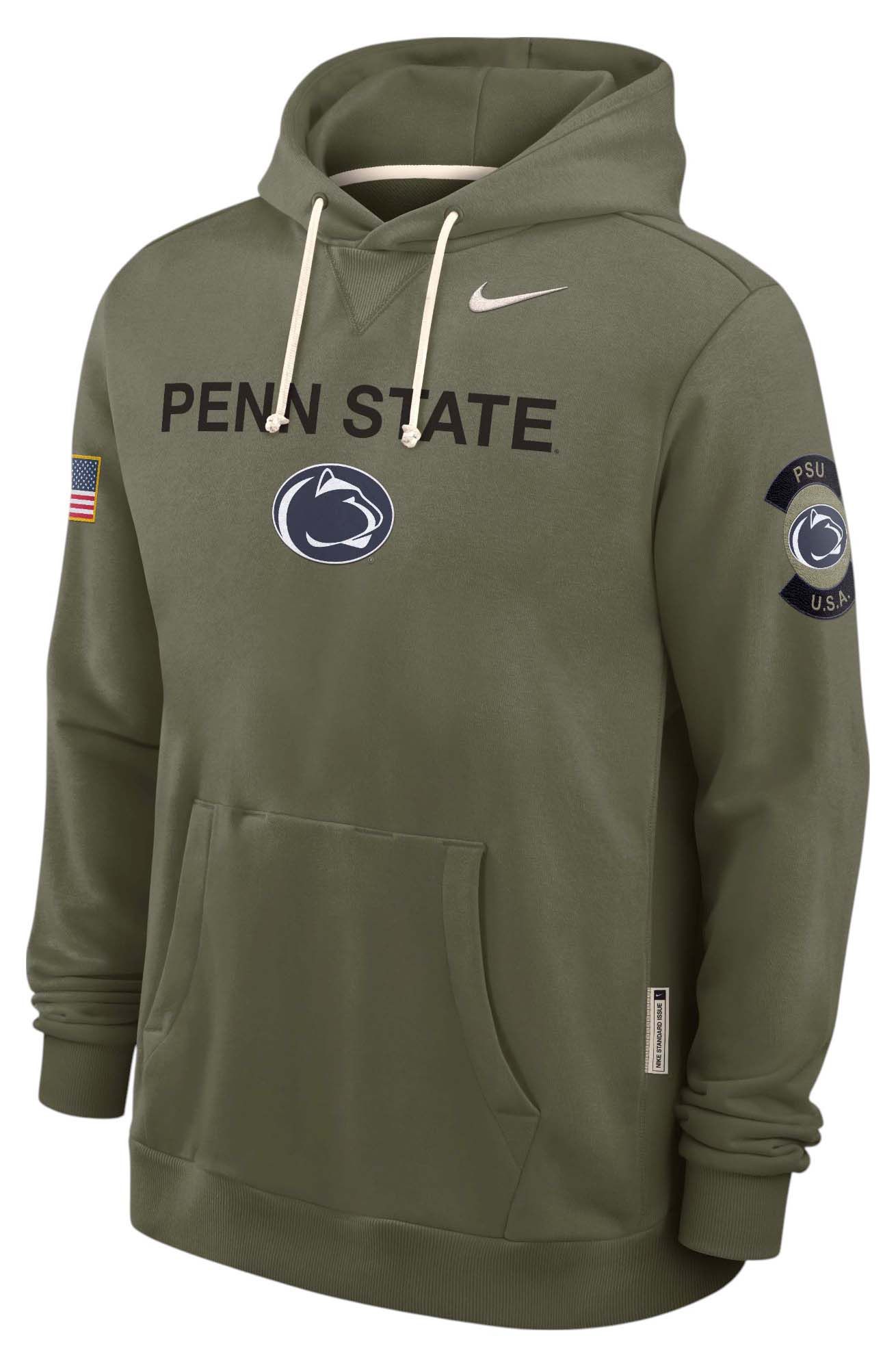 Nike Men's Penn State Nittany Lions Medium Olive 2025 Military Appreciation Pullover Hoodie product image
