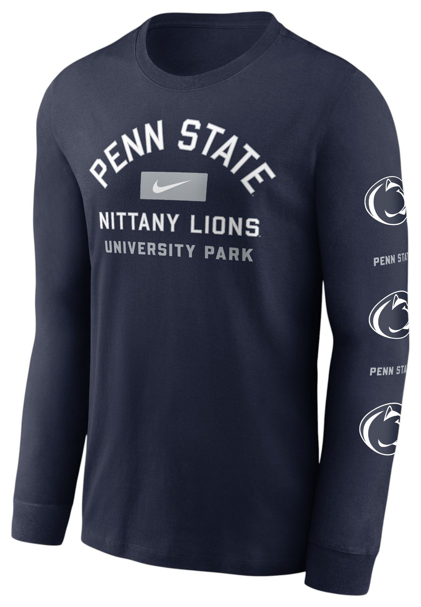 Nike Men's Penn State Nittany Lions College Navy 2-Hit Classic Long Sleeve Shirt product image