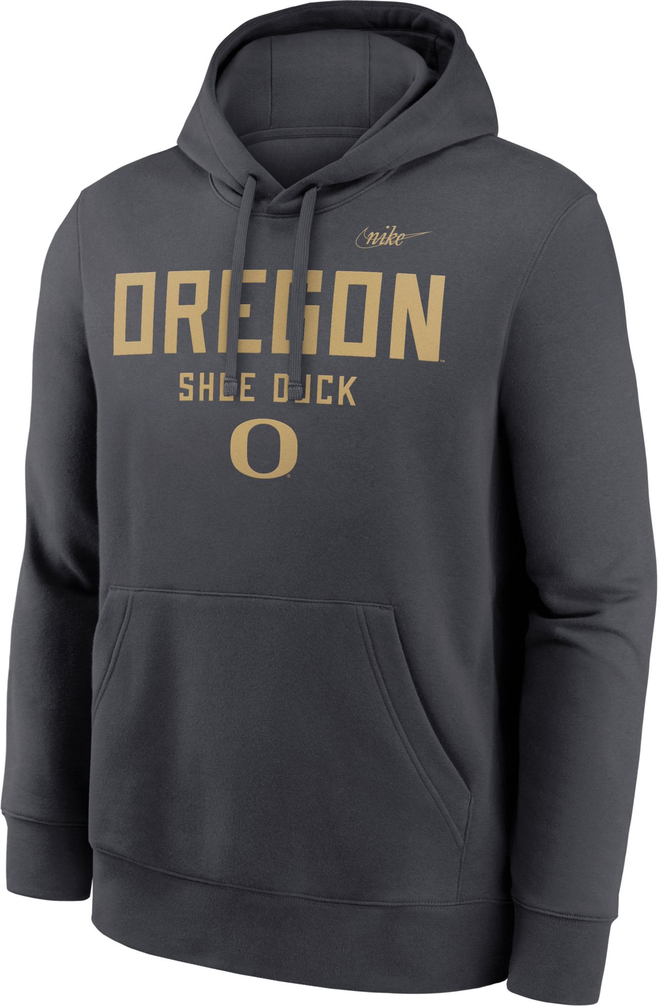 Nike Men's Oregon Ducks Shoe Duck Anthracite Club Fleece Pullover Hoodie product image