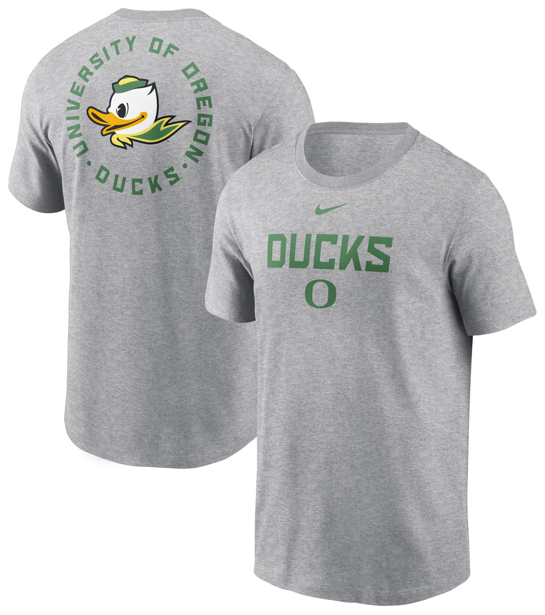 Nike Men's Oregon Ducks Dark Grey Heather Cotton 2 Sided T-Shirt product image
