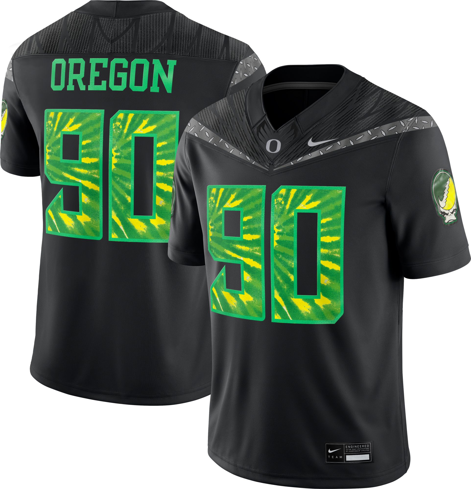 Nike Men's Oregon Ducks Tie Dye Grateful Duck Football Jersey product image