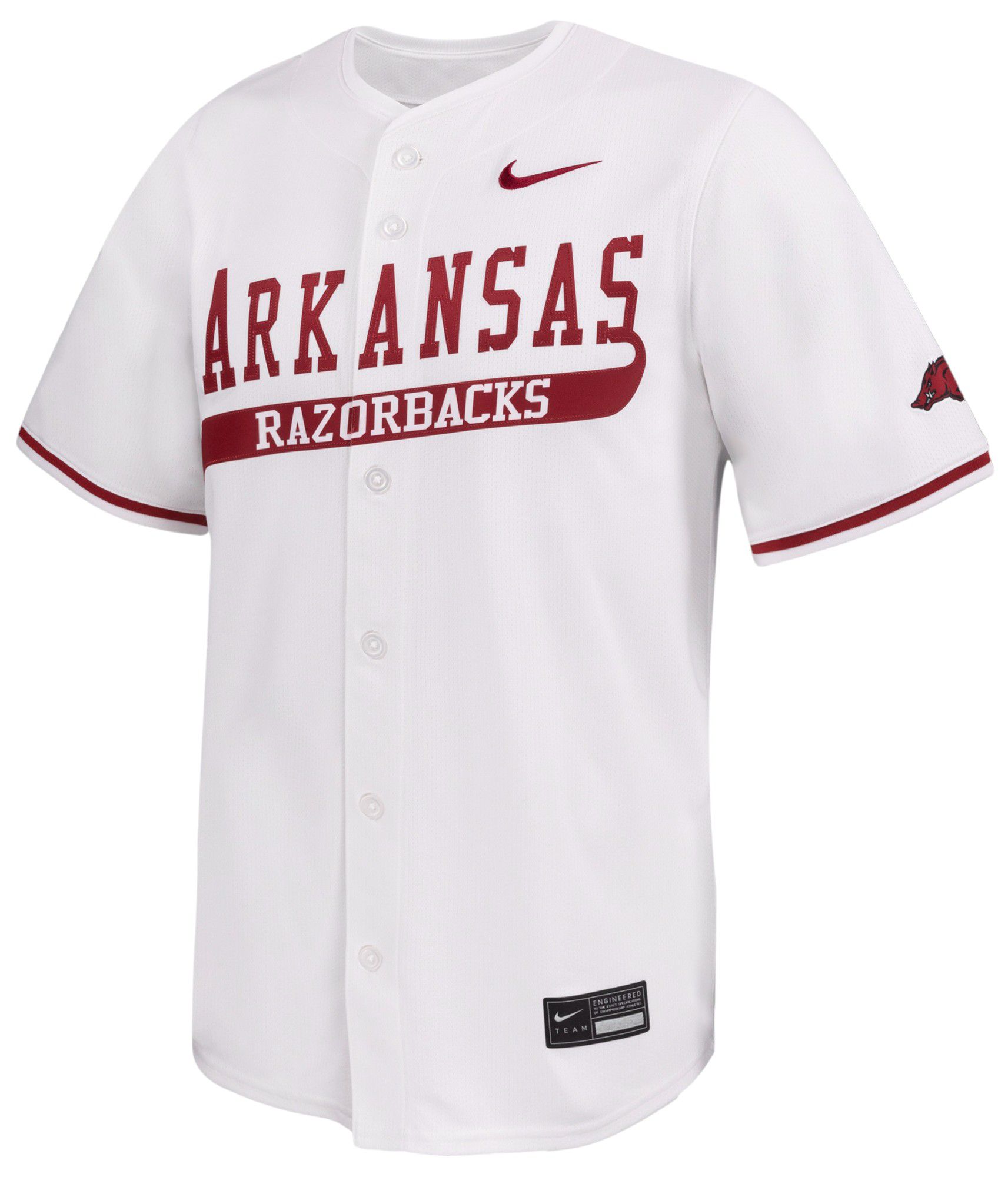 Nike Men's Arkansas Razorbacks White Replica Alternate Baseball Jersey product image