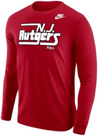 Nike Men's Rutgers Scarlet Knights Red Homecoming Long Sleeve Shirt ...