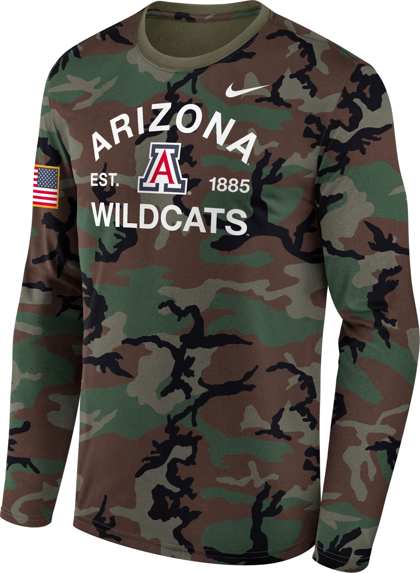 Nike Men's Arizona Wildcats Medium Olive 2025 Military Appreciation Long Sleeve Shirt product image