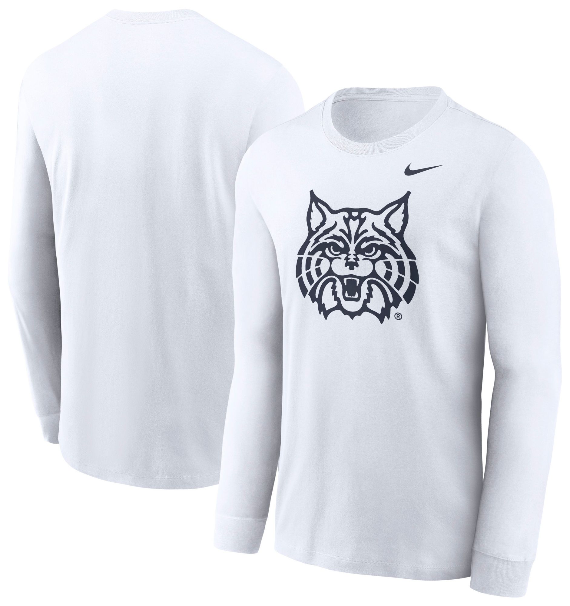 Nike Men's Arizona Wildcats White Cotton Logo Long Sleeve T-Shirt product image