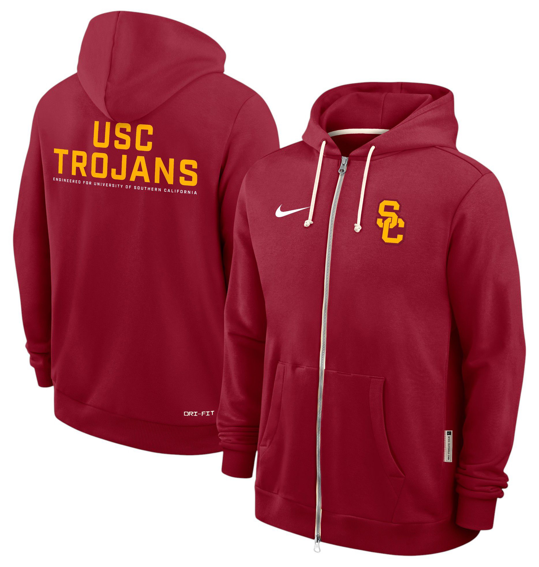 Nike Men's USC Trojans Team Crimson Dri-FIT Sideline Full-Zip Hoodie product image