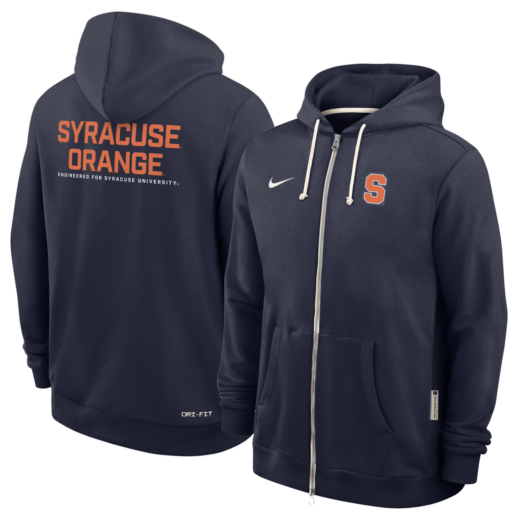 Nike Men's Syracuse Orange Navy Dri-FIT Sideline Full-Zip Hoodie product image