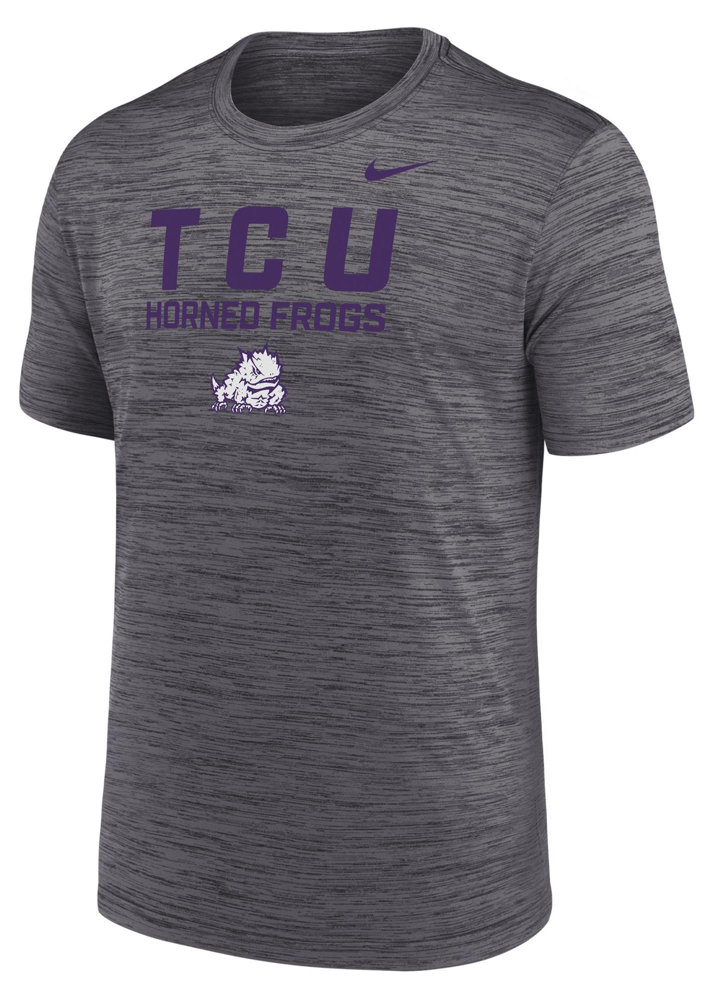 Nike Men's TCU Horned Frogs Grey Velocity Legend Short Sleeve T