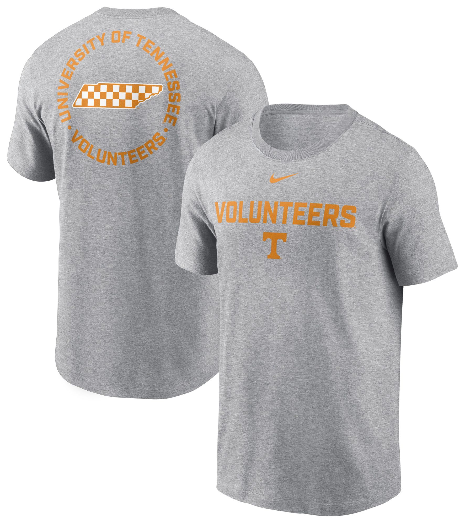 Nike Men's Tennessee Volunteers Dark Grey Heather Cotton 2 Sided T-Shirt product image