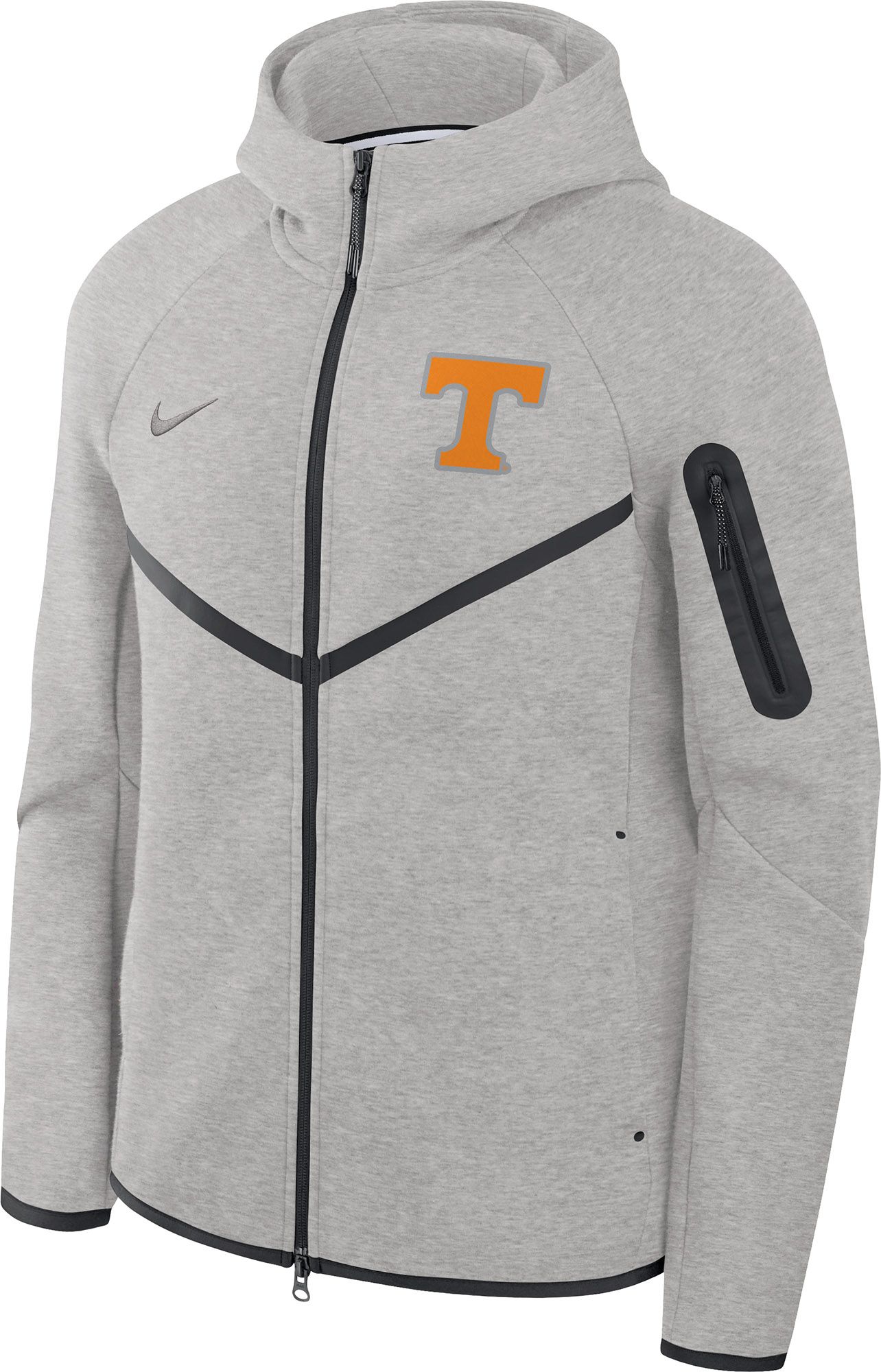 Nike Men's Tennessee Volunteers Dark Grey Heather Tech Fleece Full