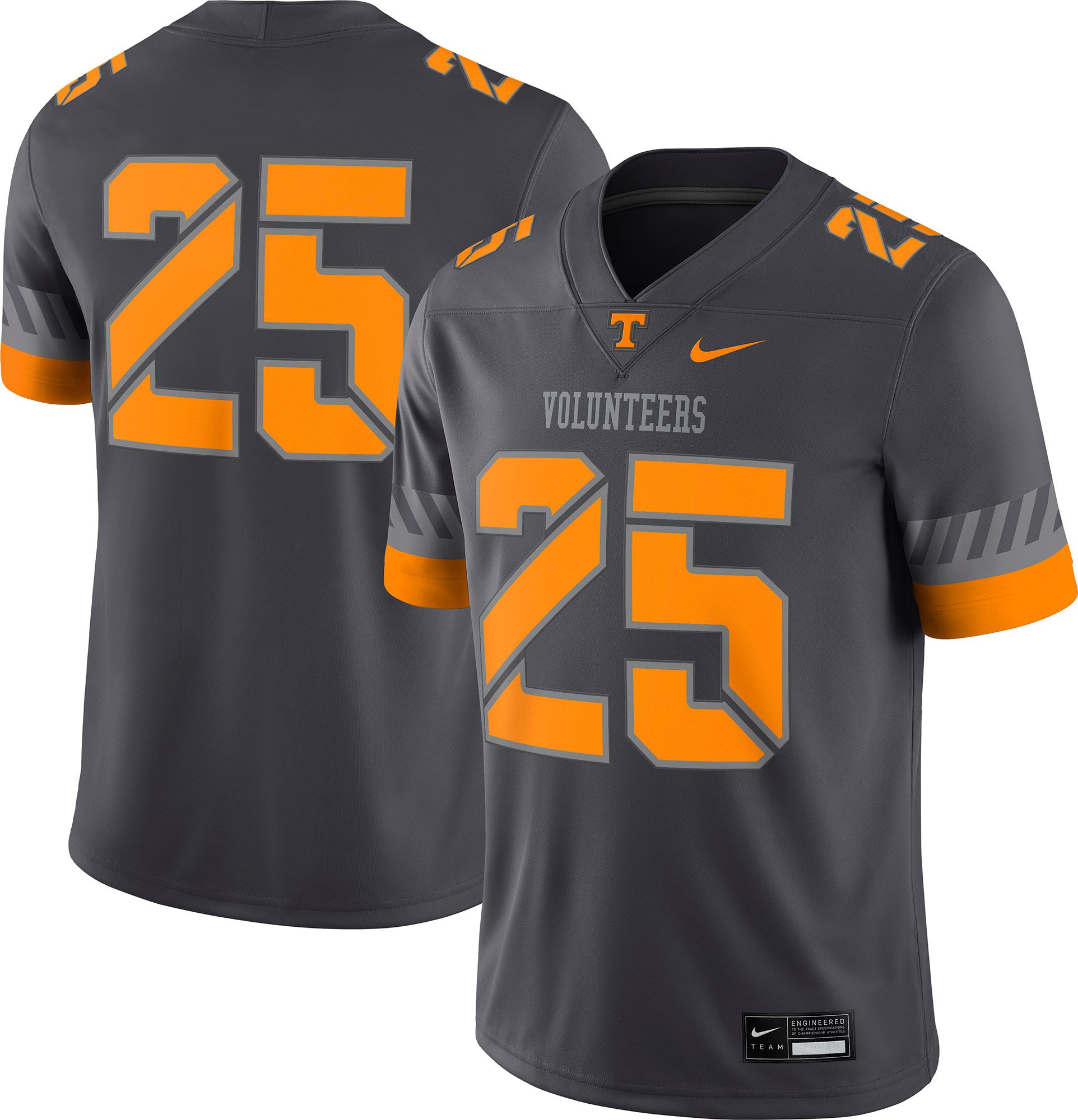 Nike Men's Tennessee Volunteers Smokey Grey Dri-FIT Replica Alternate Football Game Jersey product image