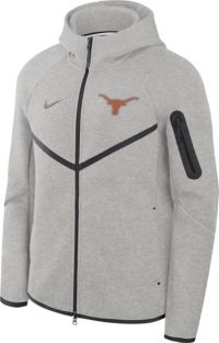 Nike Men's Texas Longhorns Dark Grey Heather Tech Fleece Full-Zip
