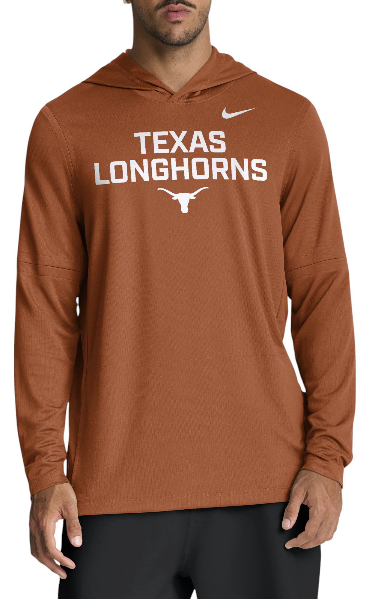 Nike Men's Texas Longhorns Desert Orange Dri-FIT Long Sleeve Hoodie T-Shirt product image