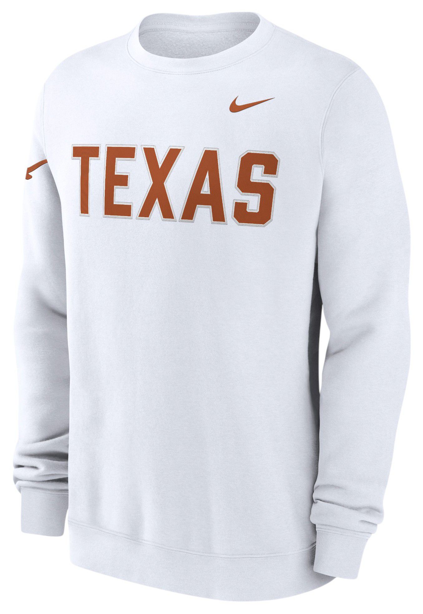 Nike Men's Texas Longhorns White Club Fleece Crew Pullover Sweatshirt product image
