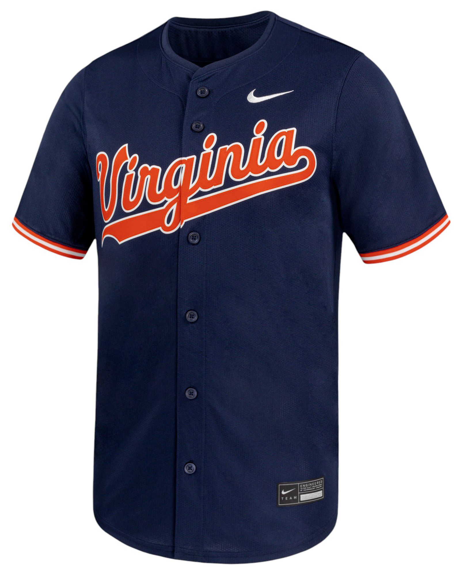 Nike Men's Virginia Cavaliers Navy Replica Road Baseball Jersey product image