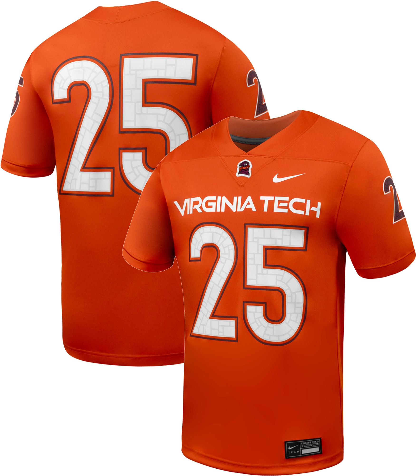 Nike Men's Virginia Tech Hokies Orange Replica Alternate Football Jersey product image