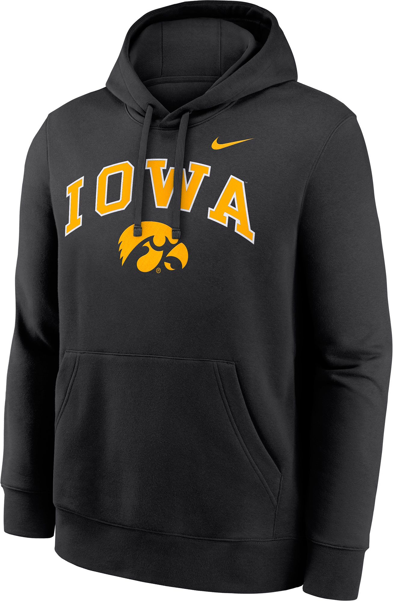 Nike Men's Iowa Hawkeyes Black Club Fleece Arch Pullover Hoodie product image
