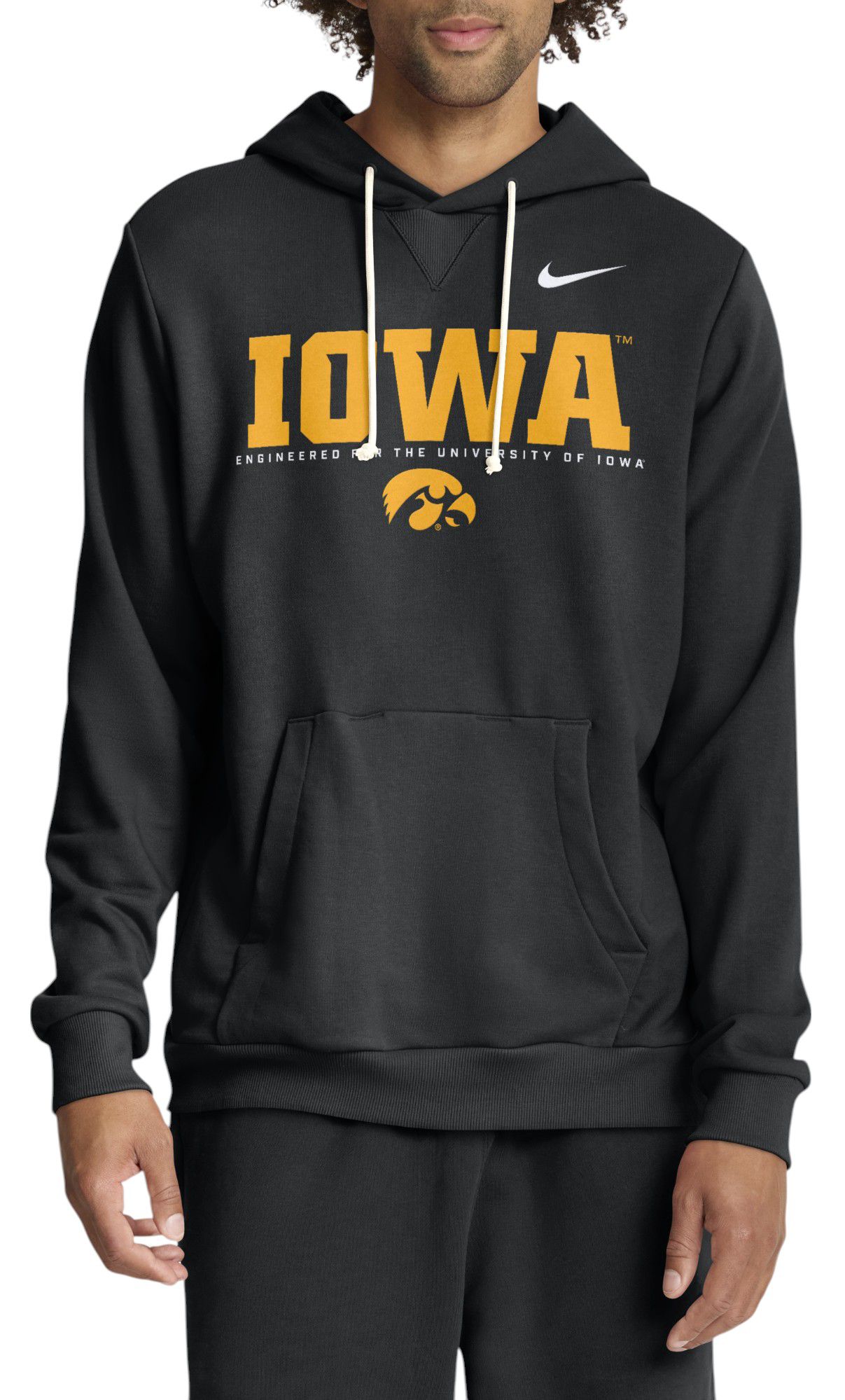 Nike Men's Iowa Hawkeyes Black Dri-FIT Standard Issue Pullover Hoodie product image