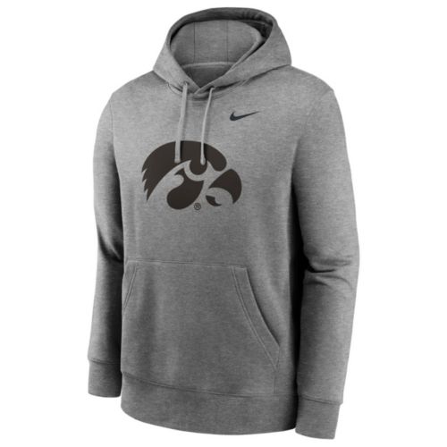 Champion Men's Iowa Hawkeyes Grey Reverse Weave Crew Sweatshirt