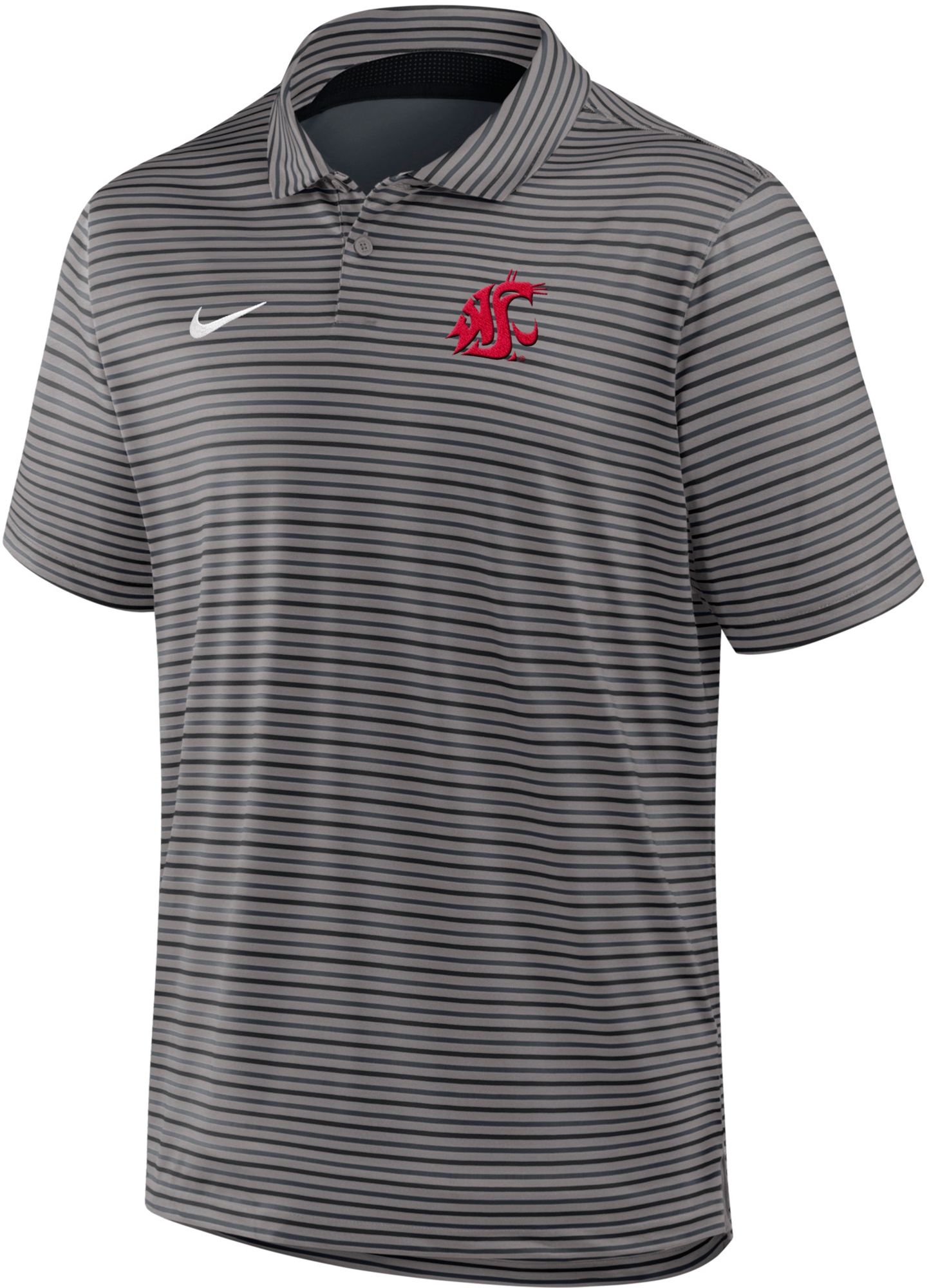 Nike Men's Washington State Cougars Grey Tour Stripe Polo product image