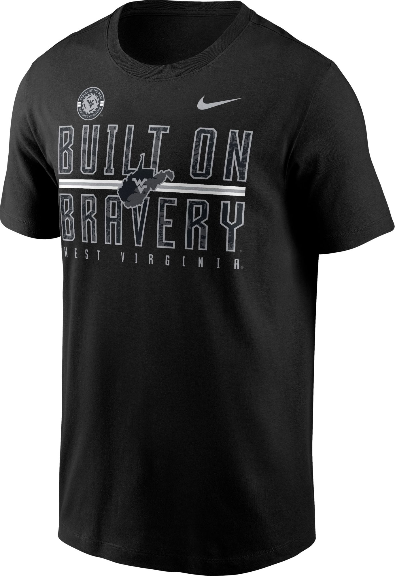 Nike Men's West Virginia Mountaineers Black Built on Bravery Short Sleeve T-Shirt product image
