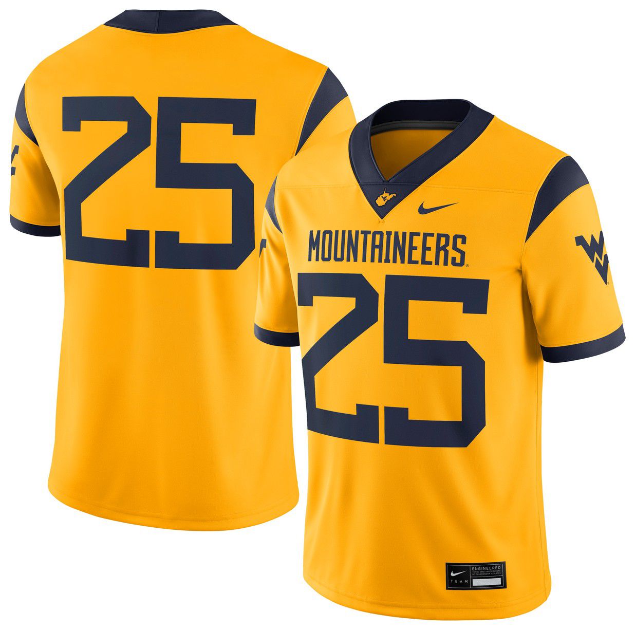 Nike Men's West Virginia Mountaineers  Gold Replica Alternate Football Jersey product image