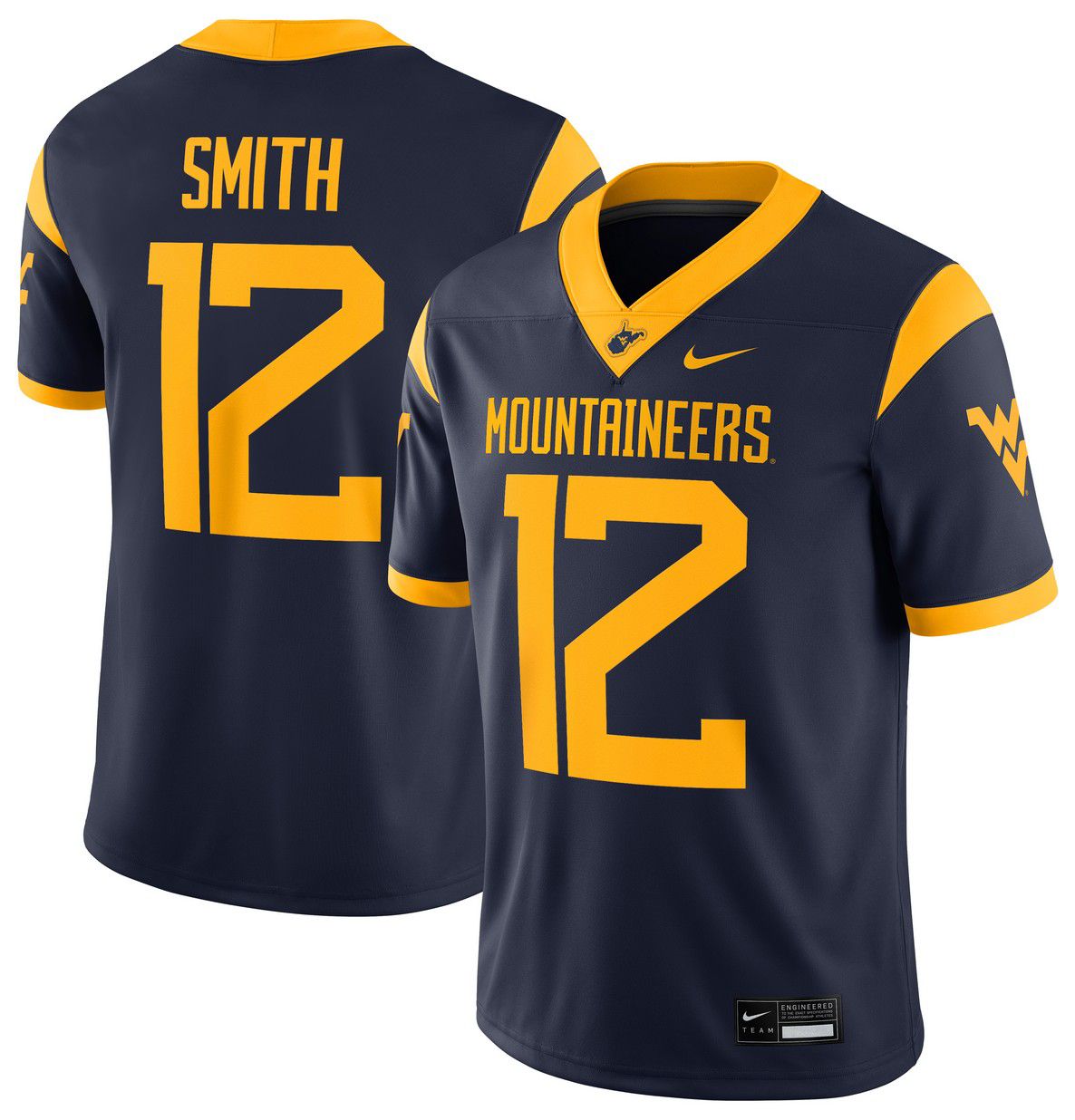 Nike Men's West Virginia Mountaineers Geno Smith #12 Navy Replica Football Jersey product image