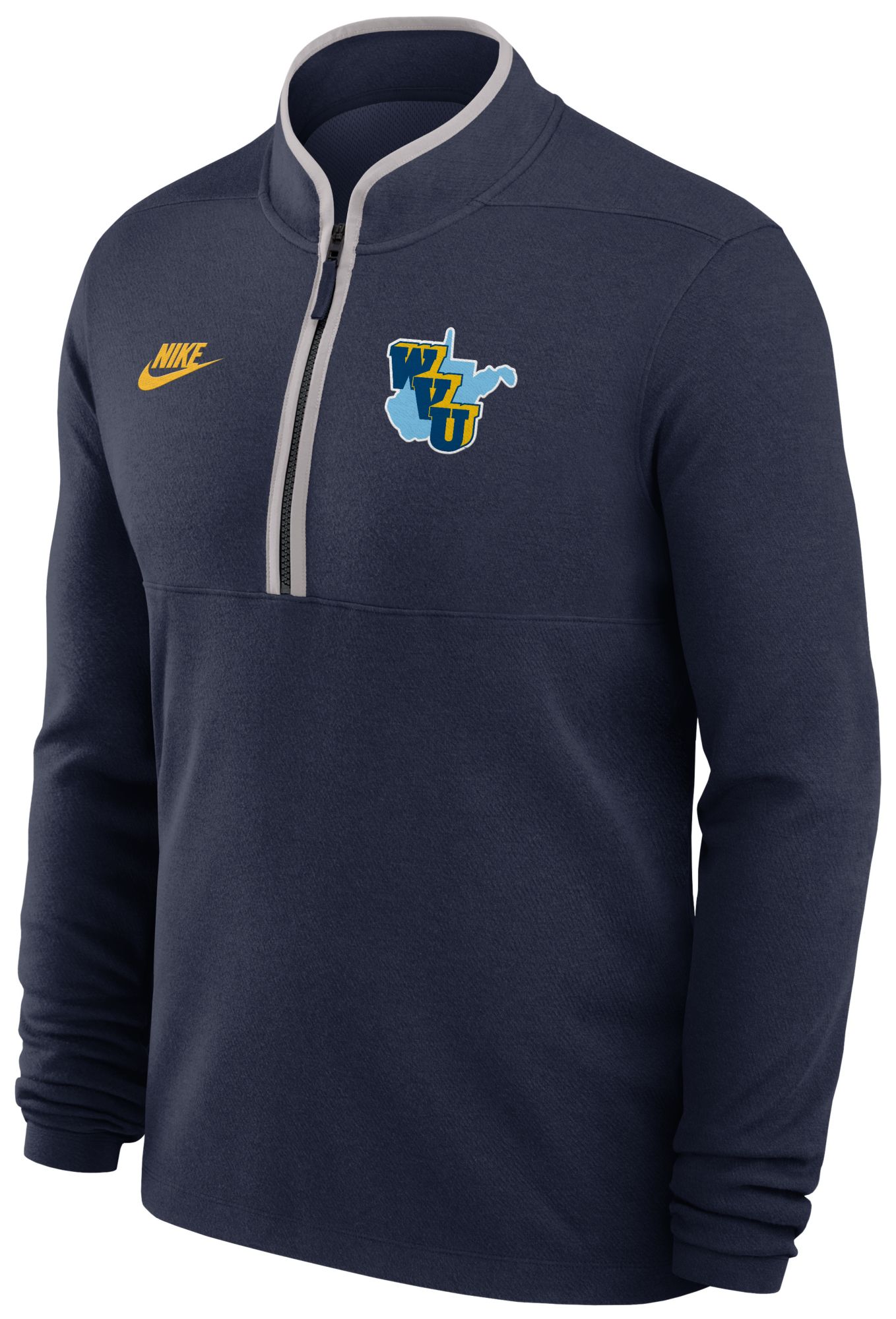 Nike Men's West Virginia Mountaineers Navy Throwback Victory Half-Zip Jacket product image