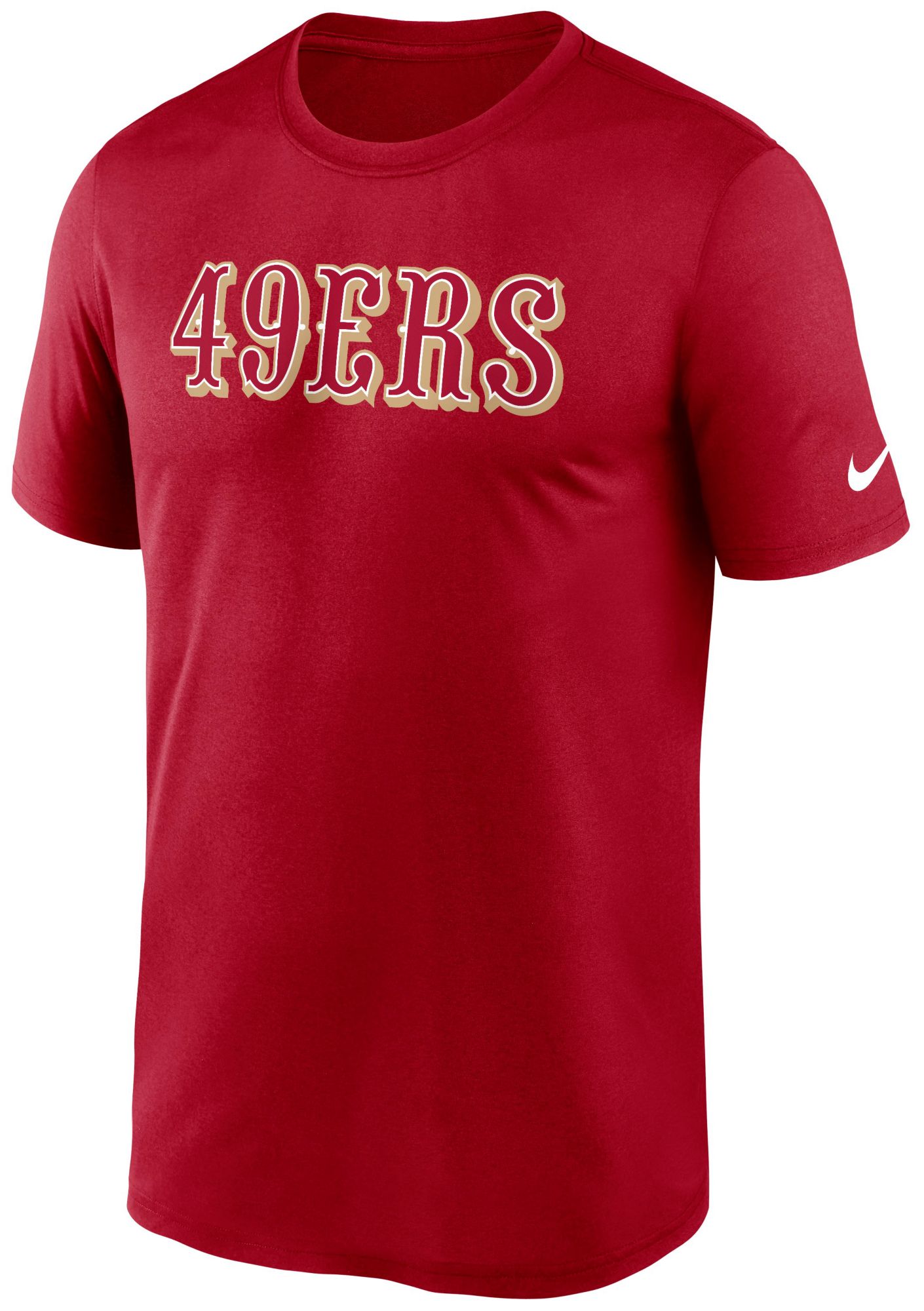 Nike Men's San Francisco 49ers Gym Red Legend Wordmark Long Sleeve T-Shirt product image