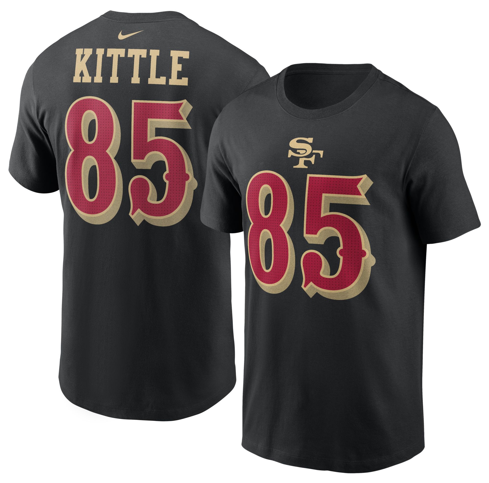 Nike Men's George Kittle #85 San Francisco 49ers Black T-Shirt product image