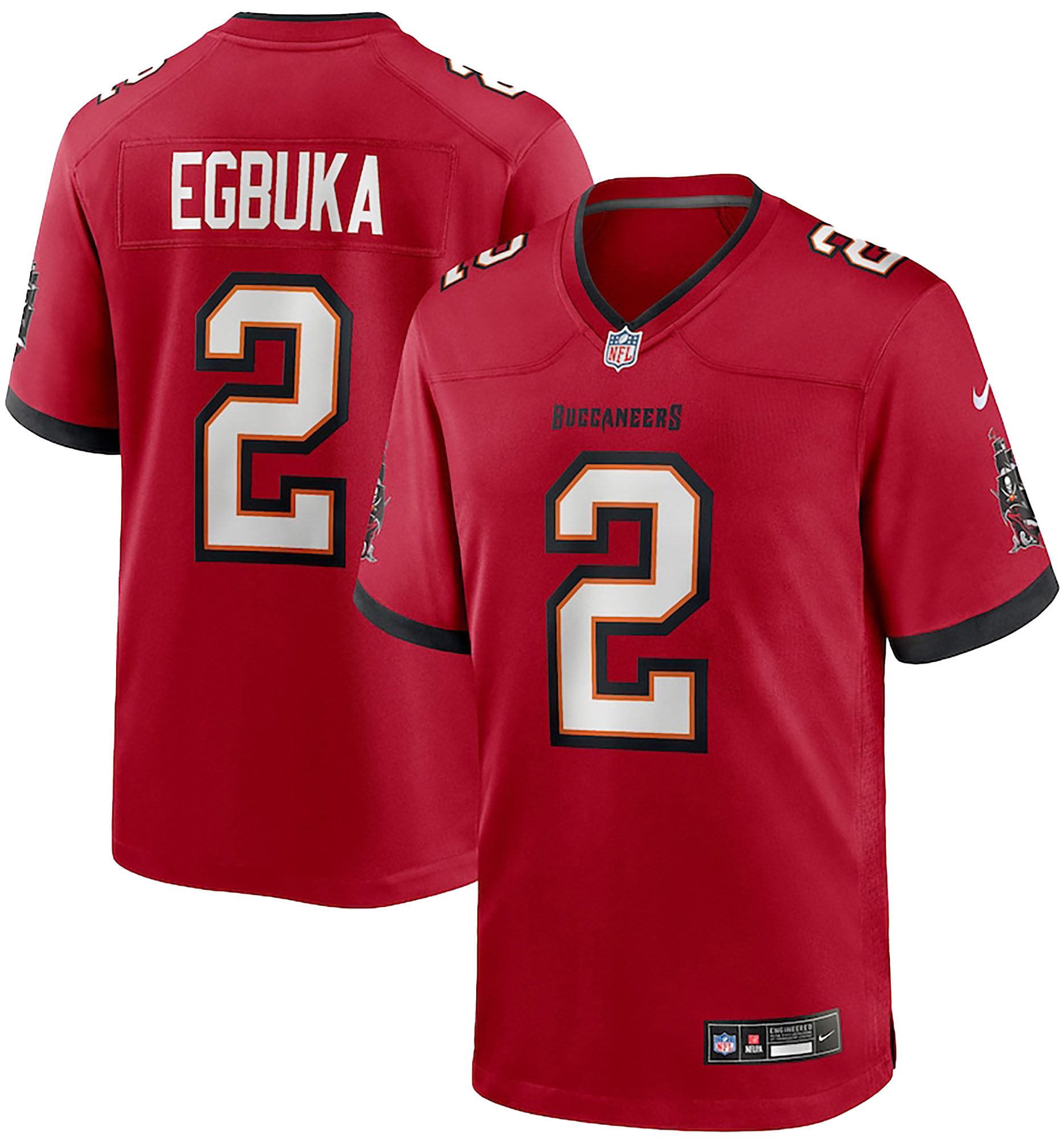 Nike Men's Tampa Bay Buccaneers Emeka Egbuka #2 Red Game Jersey product image