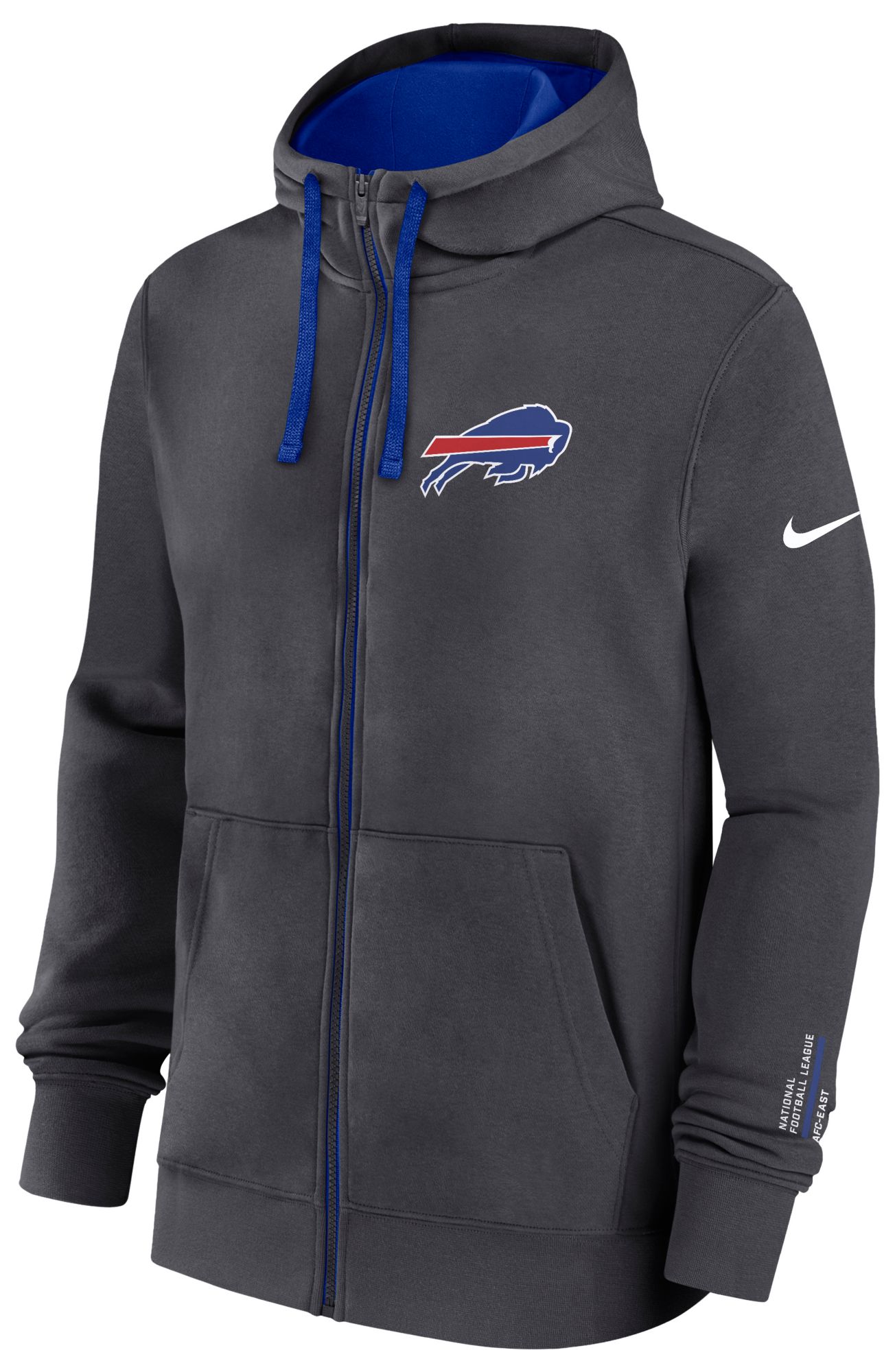 Nike Men's Buffalo Bills Anthracite Club Full-Zip Hoodie product image