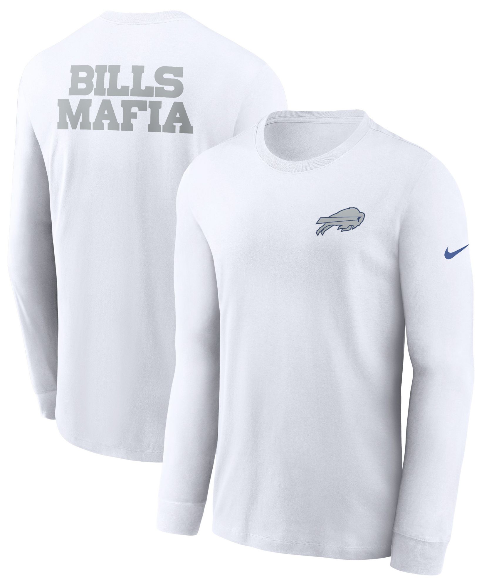 Nike Men's Buffalo Bills White Cotton Long Sleeve T-Shirt product image