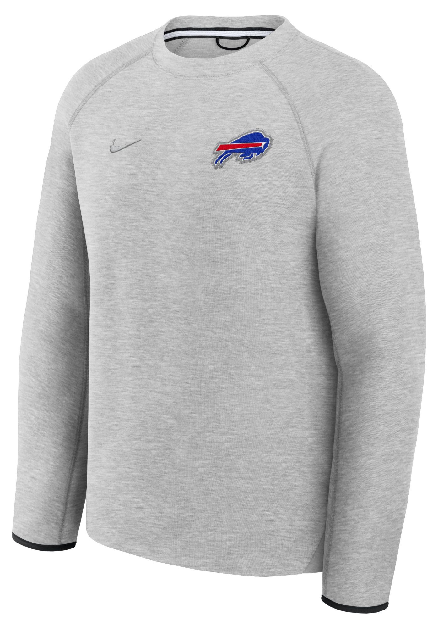 Nike Men's Buffalo Bills Dark Grey Heather Tech Fleece Crewneck Sweatshirt product image