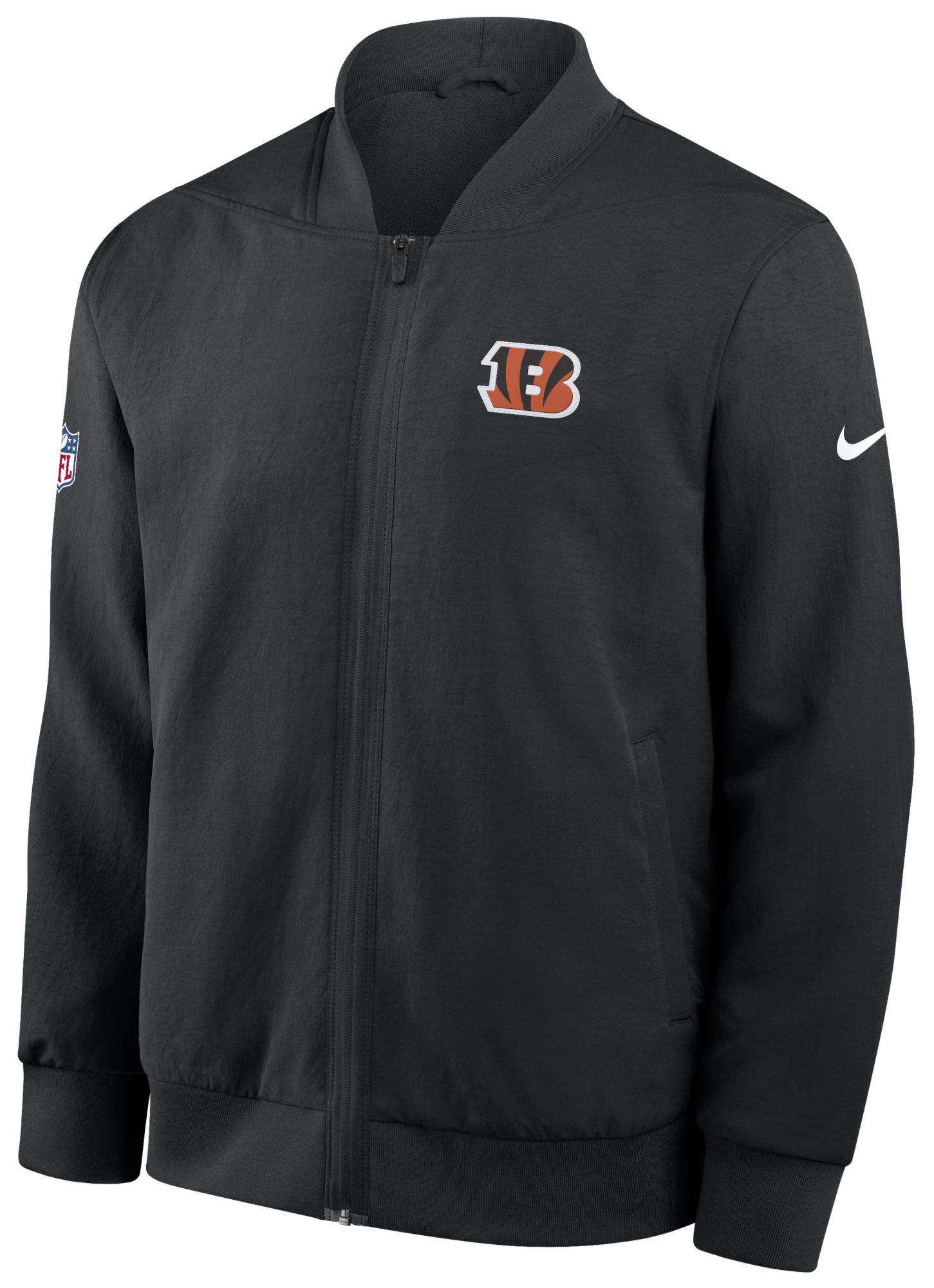 Nike Men's Cincinnati Bengals Black Logo Bomber Jacket product image