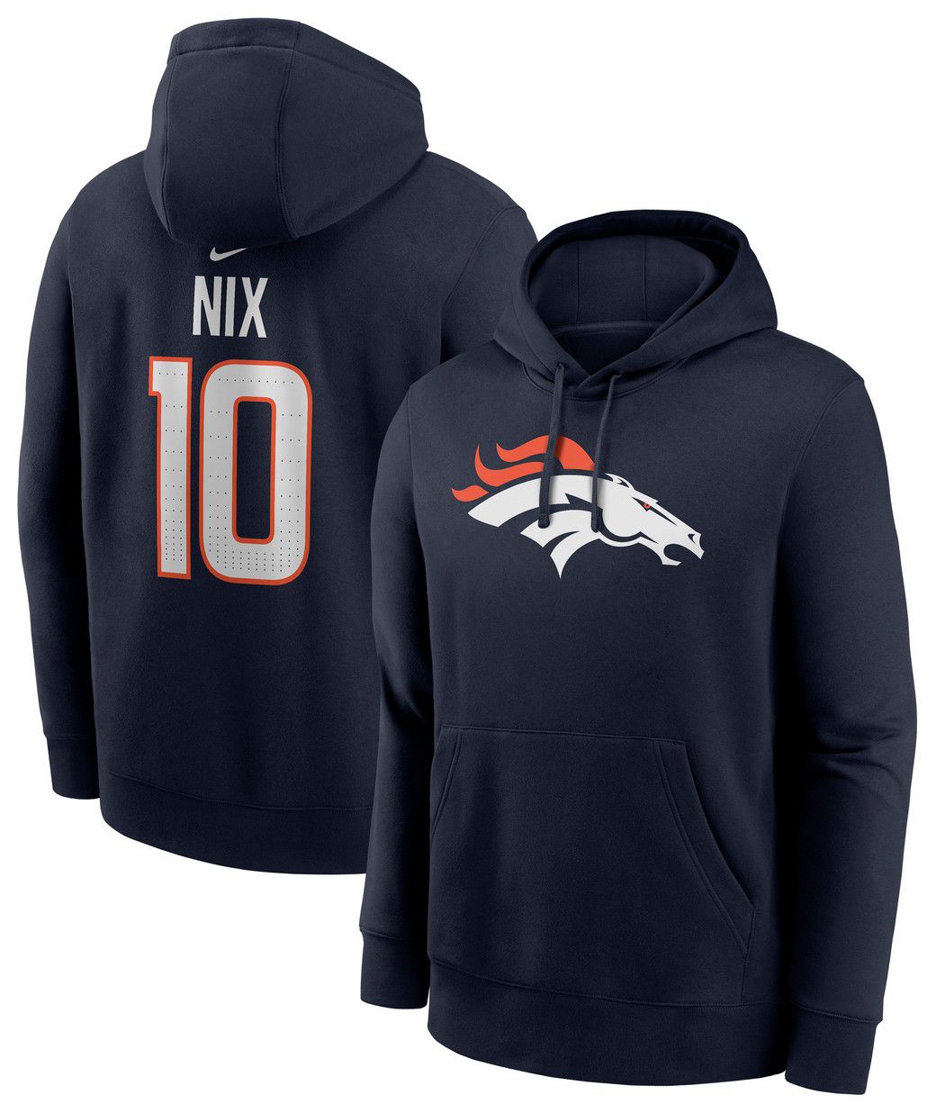 Nike Men's Denver Broncos Bo Nix #10 Pullover Hoodie product image