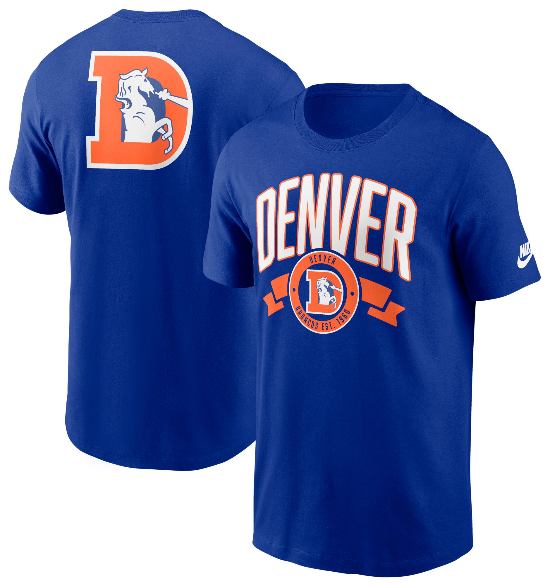 Nike Men's Denver Broncos Old Royal Rewind Patch T-Shirt product image
