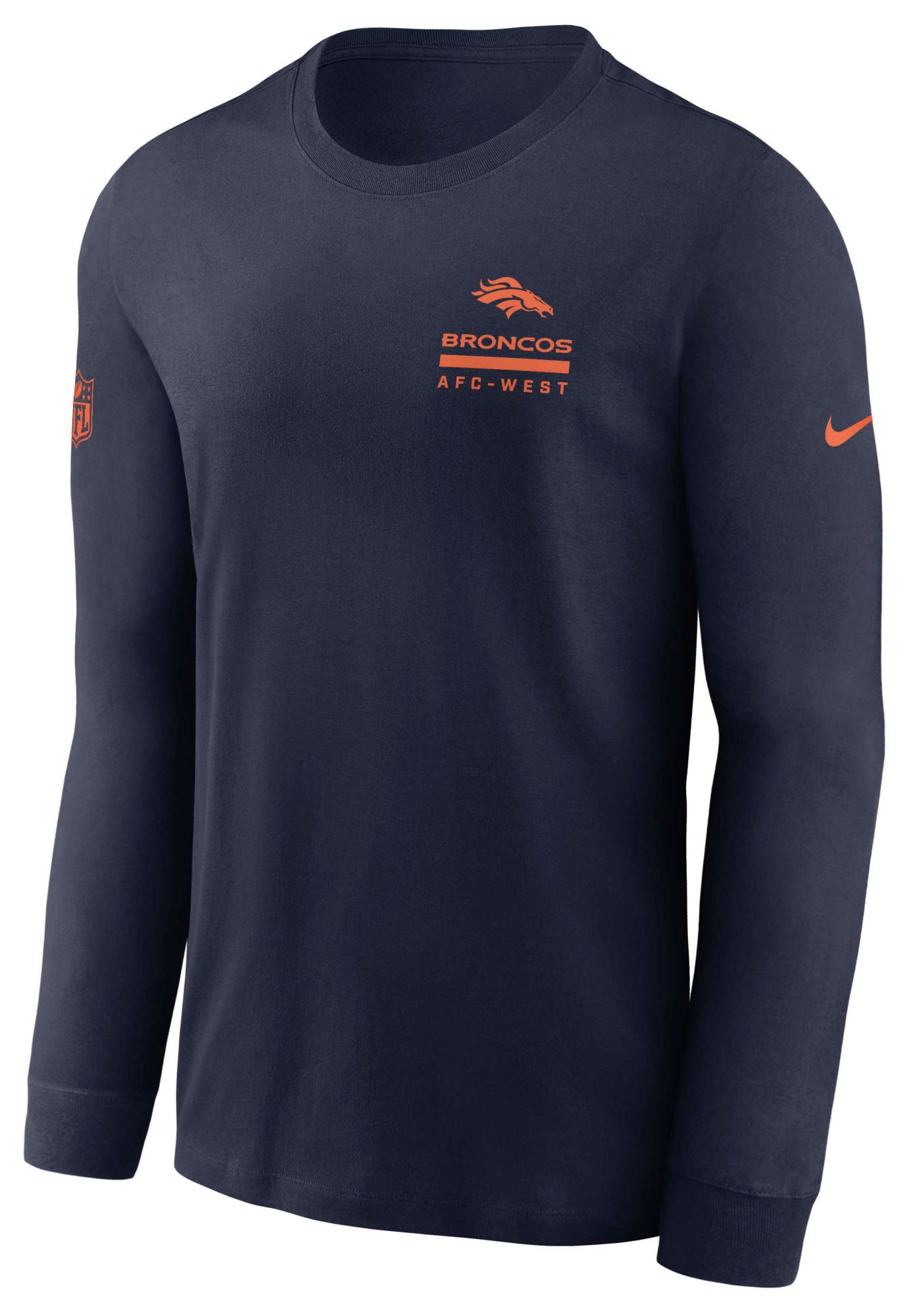 Nike Men's Denver Broncos College Navy Team Issued Long Sleeve T-Shirt product image