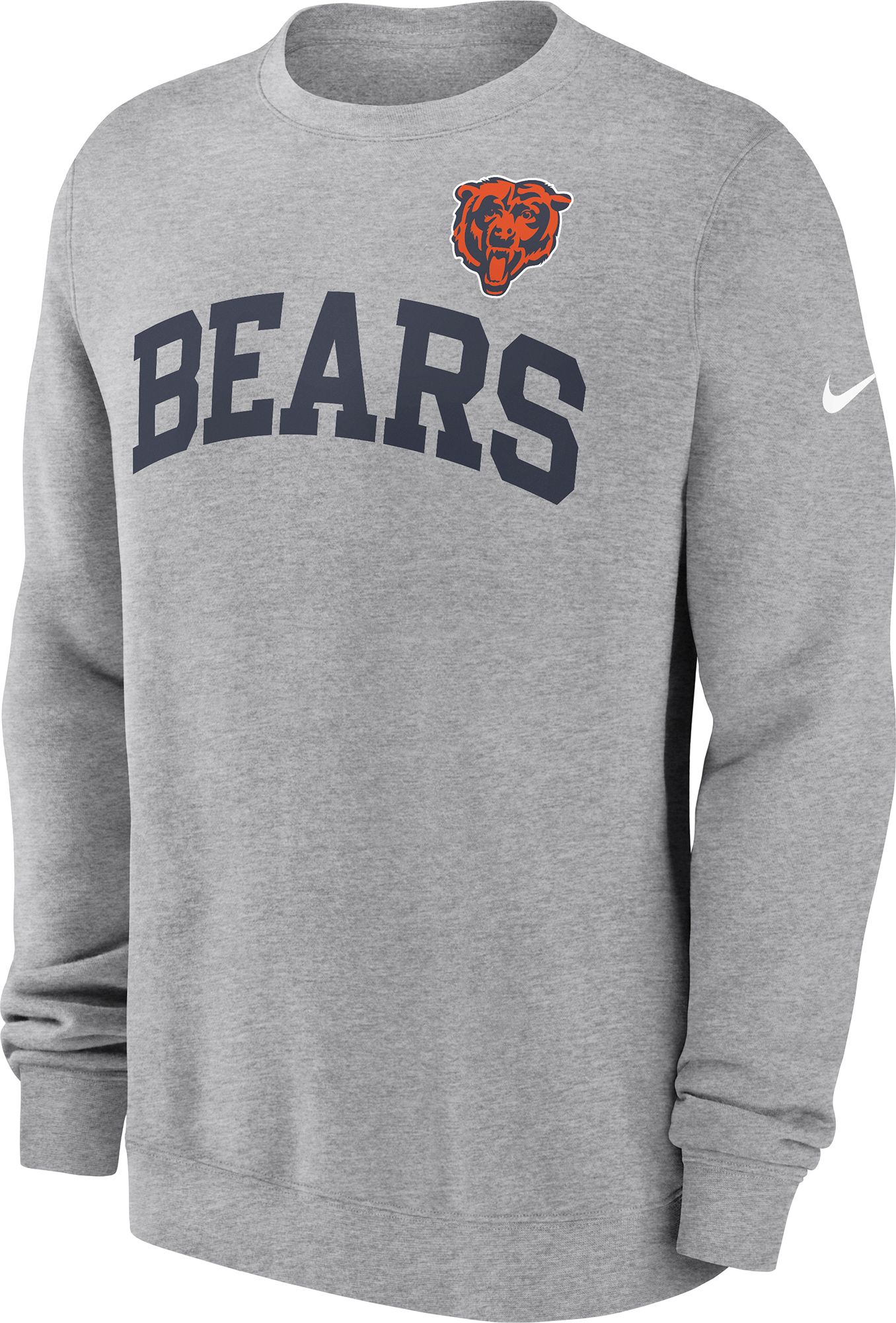 Nike Men's Chicago Bears Dark Grey Club Crewneck Sweatshirt product image