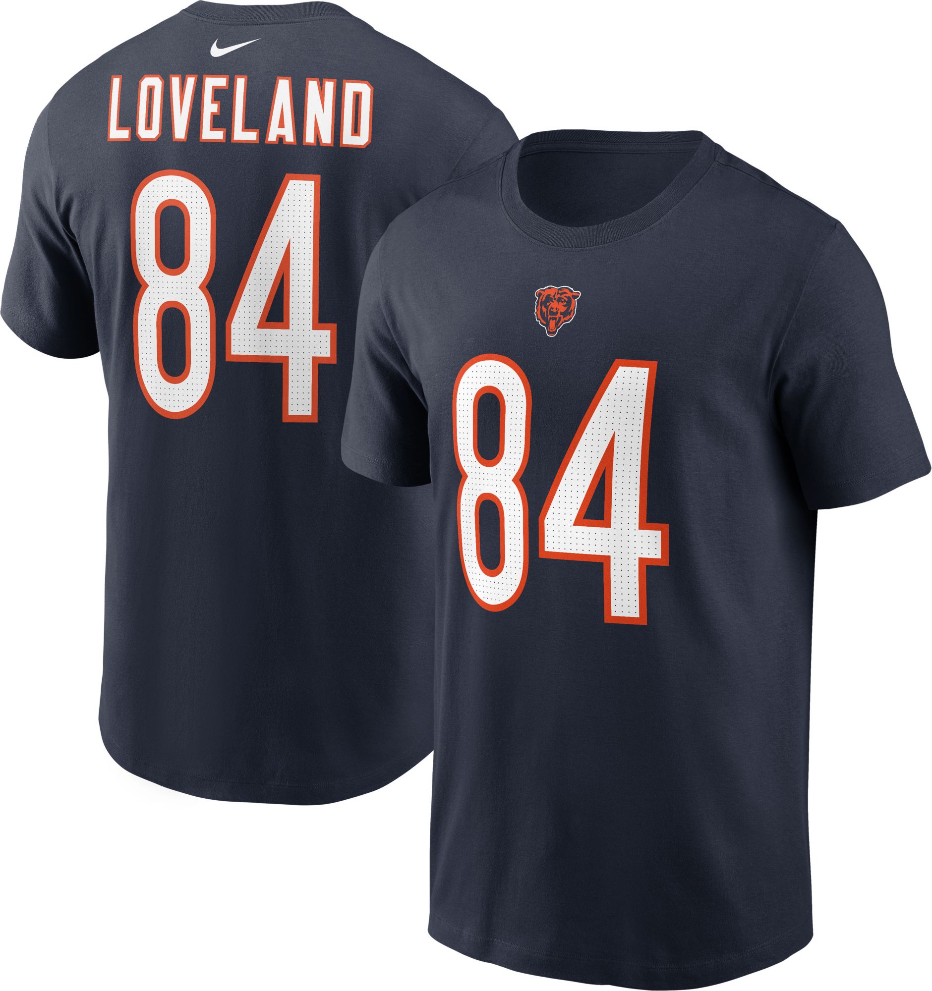 Nike Men's Chicago Bears Colston Loveland #84 Navy T-Shirt product image