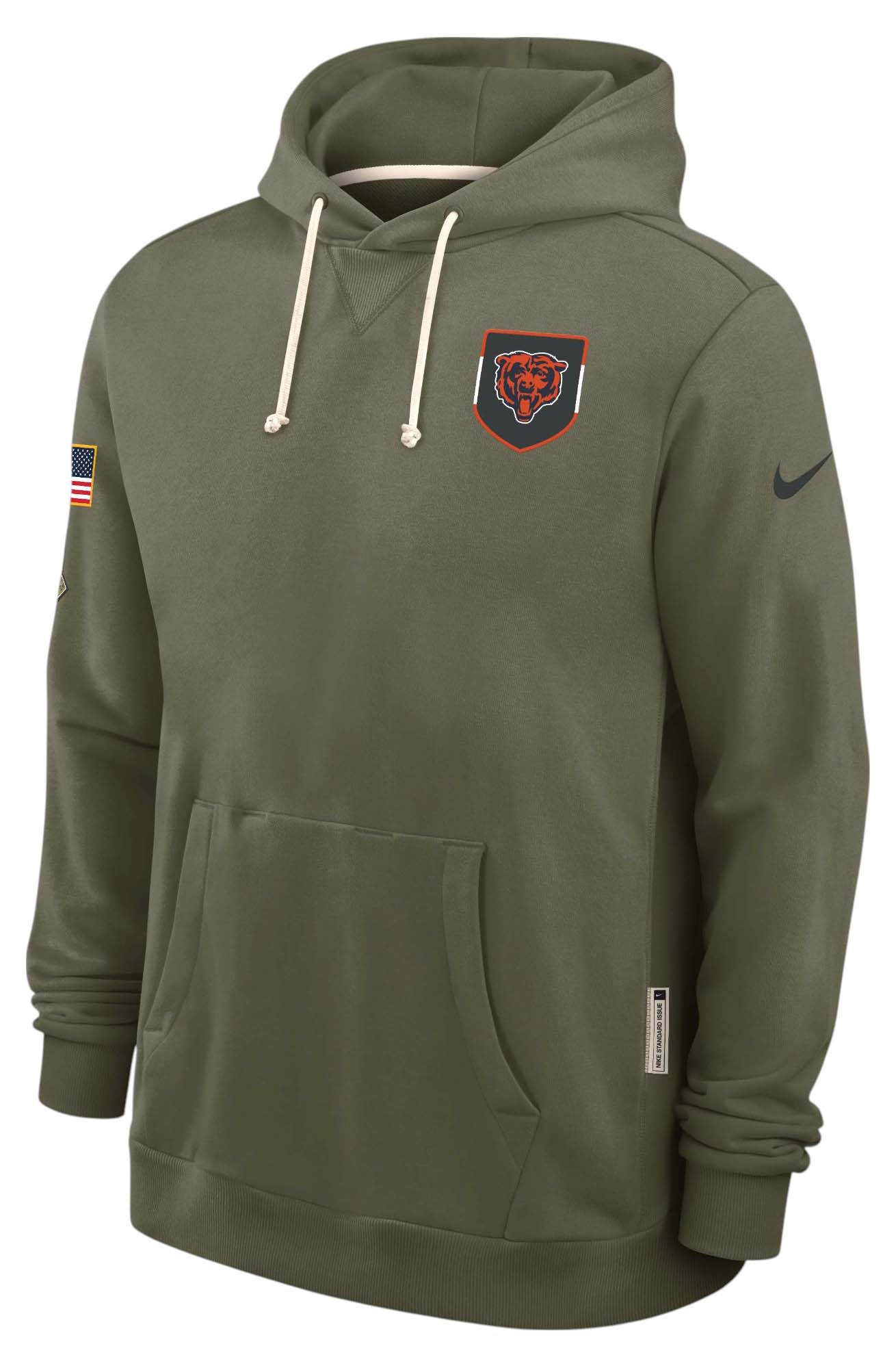 Nike Men's Chicago Bears Salute To Service 2025 Olive Standard Issue Dri-FIT Pullover Hoodie product image