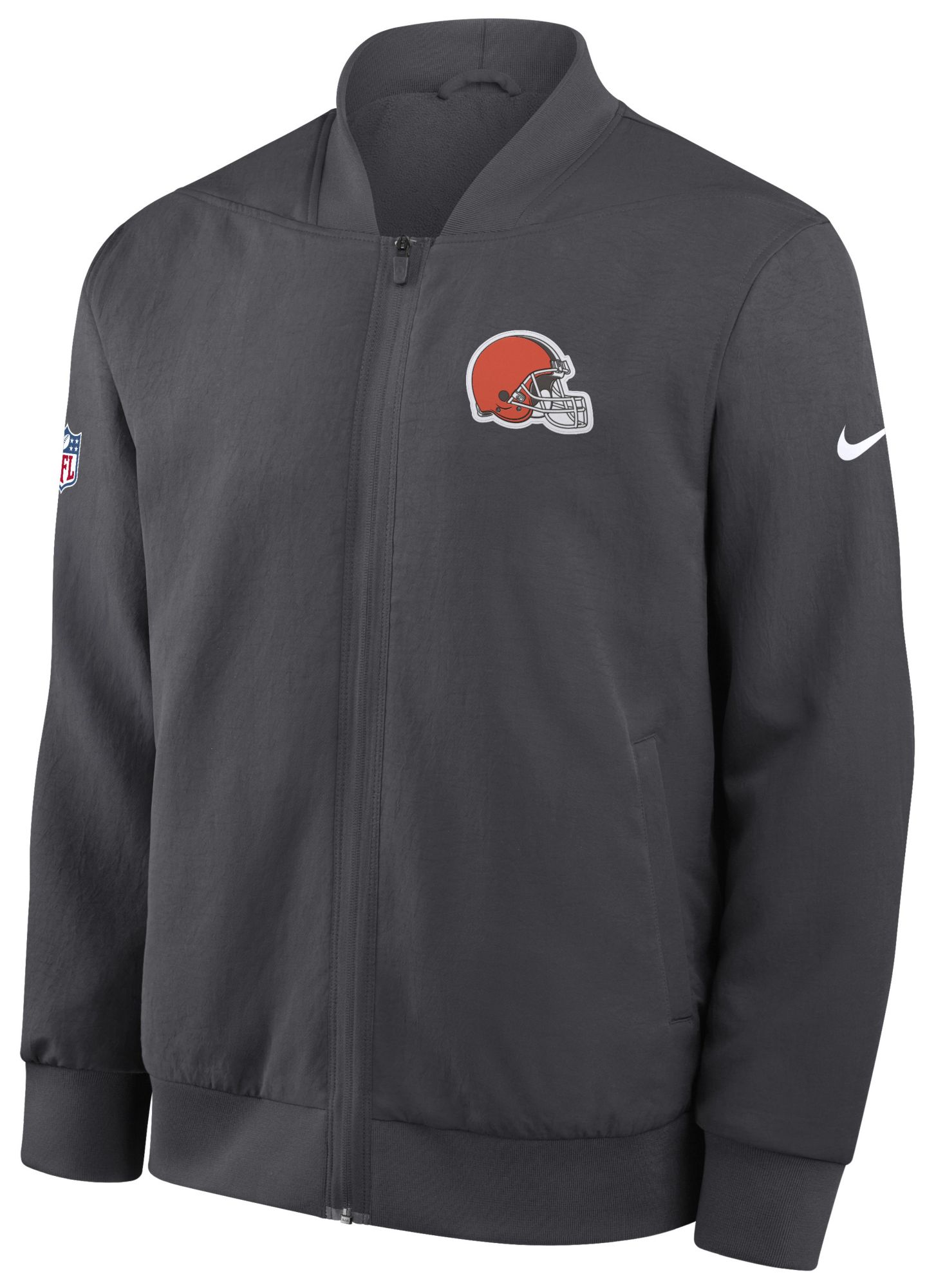 Nike Men's Cleveland Browns Anthracite Logo Bomber Jacket product image
