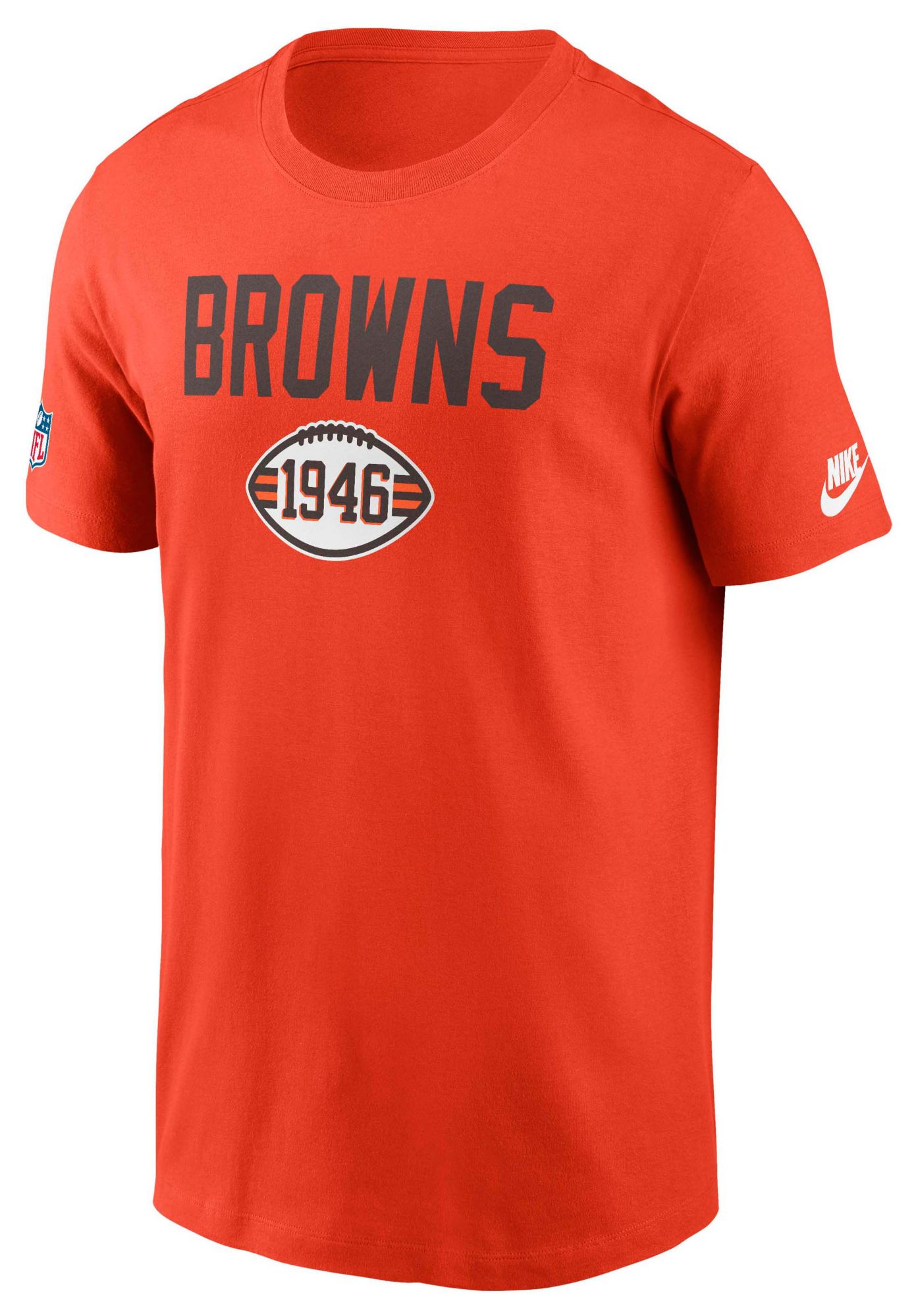 Nike Men's Cleveland Browns Team Orange Dri-FIT Logo T-Shirt