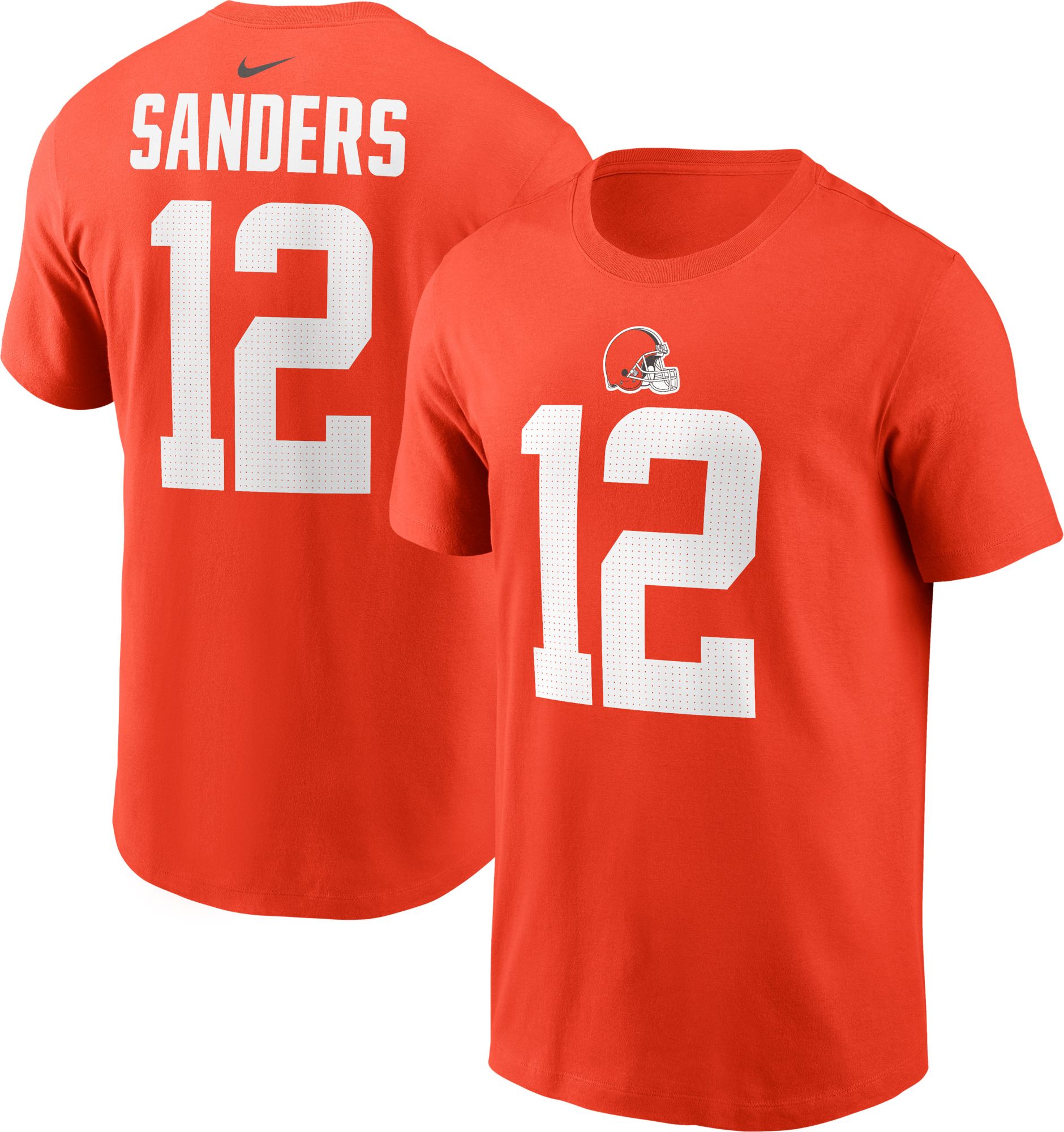 Nike Men's Cleveland Browns Shedeur Sanders #12 Orange Alternate T-Shirt product image