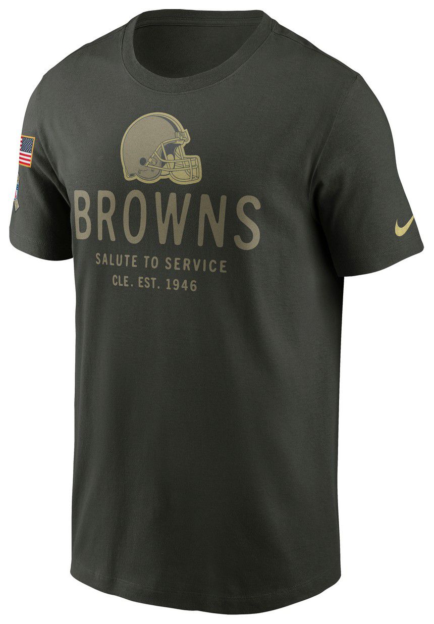 Nike Men's Cleveland Browns Salute To Service 2025 Sequoia Dri-FIT T-Shirt product image