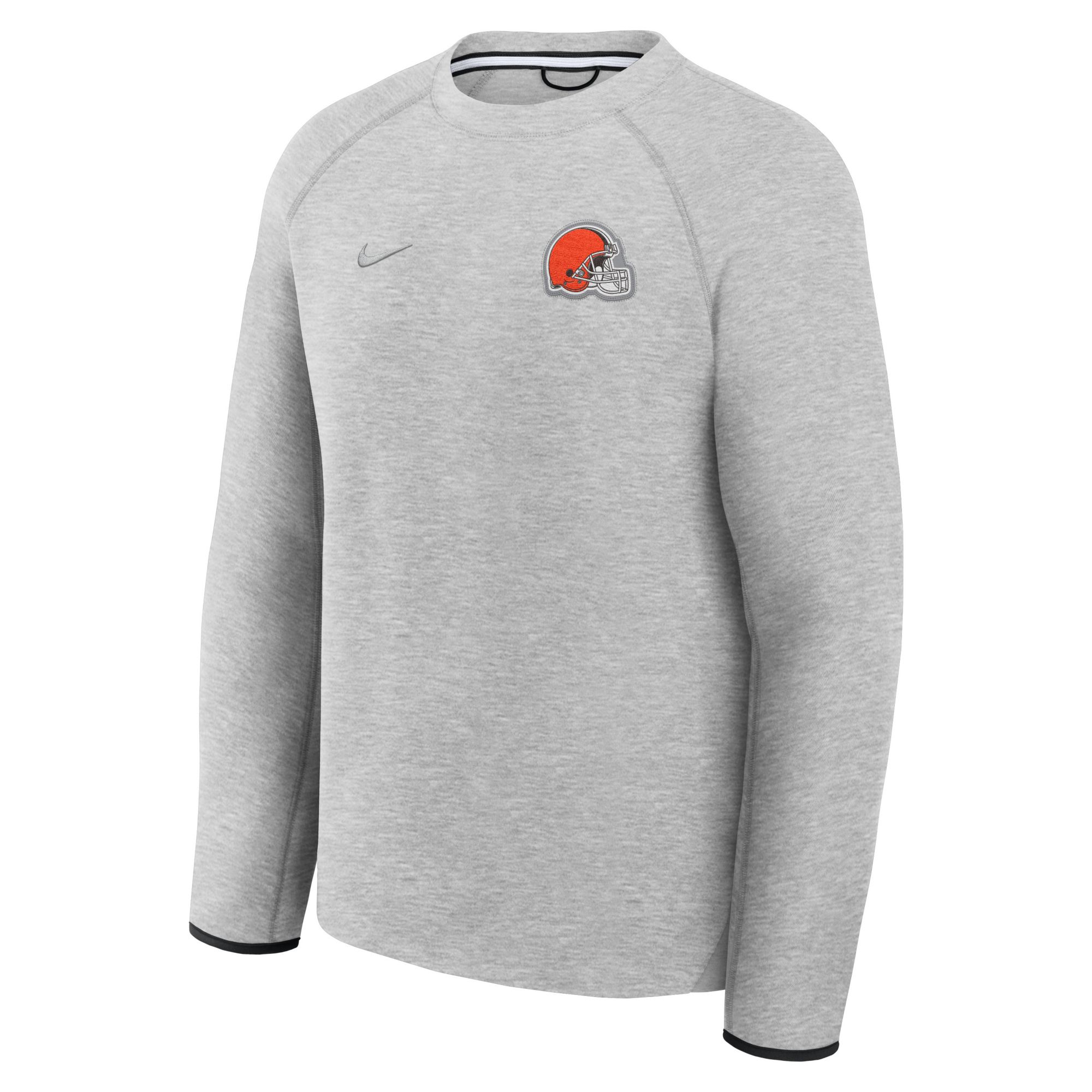 Nike Men's Cleveland Browns Dark Grey Heather Tech Fleece Crewneck Sweatshirt product image