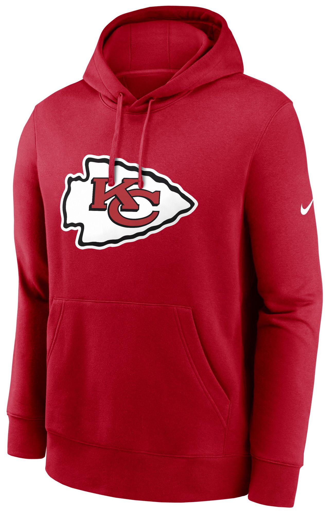 Nike Men's Kansas City Chiefs University Red Club Fleece Logo Pullover Hoodie product image