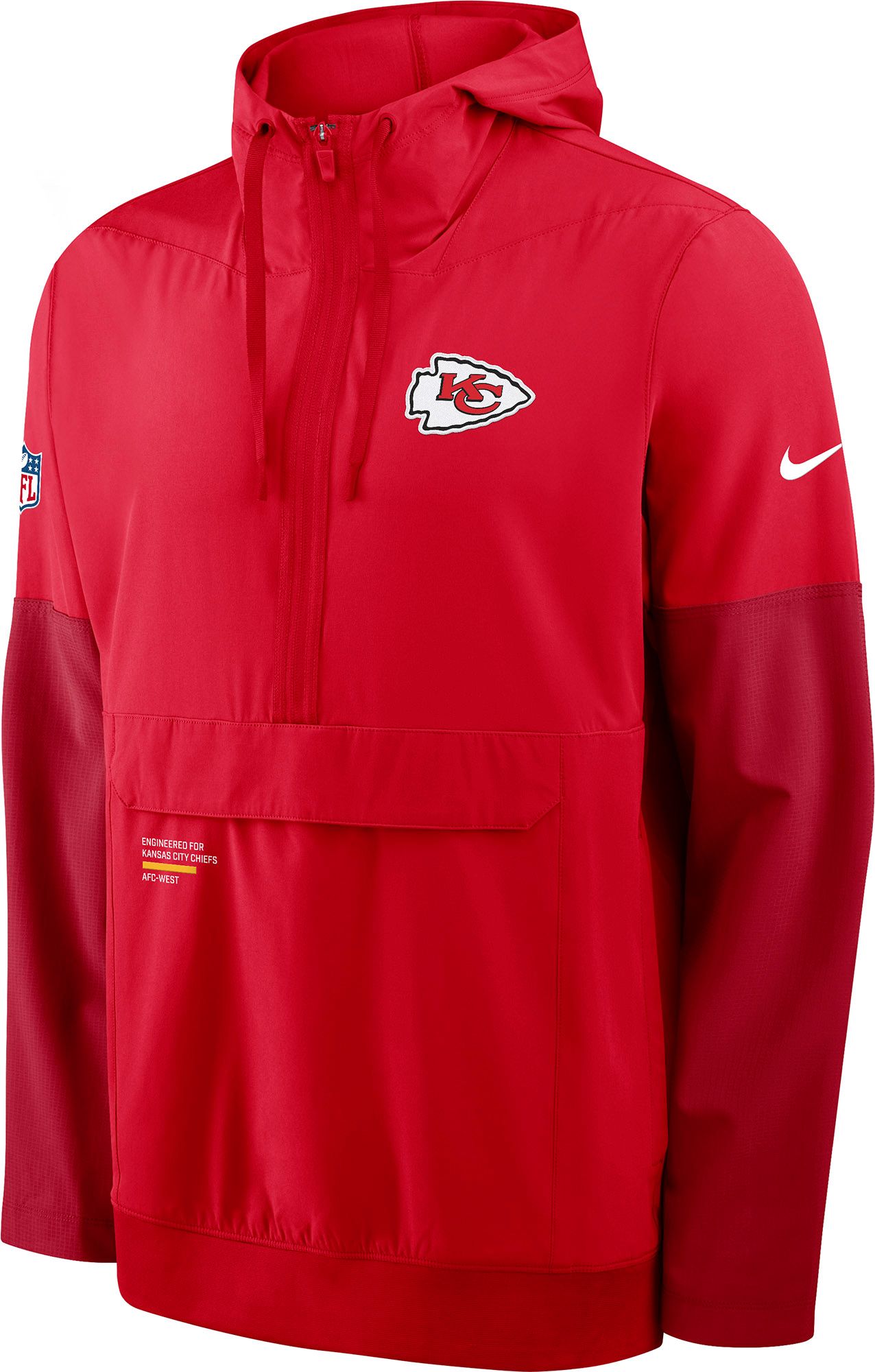 Nike Men's Kansas City Chiefs University Red Sideline Anorak Jacket product image