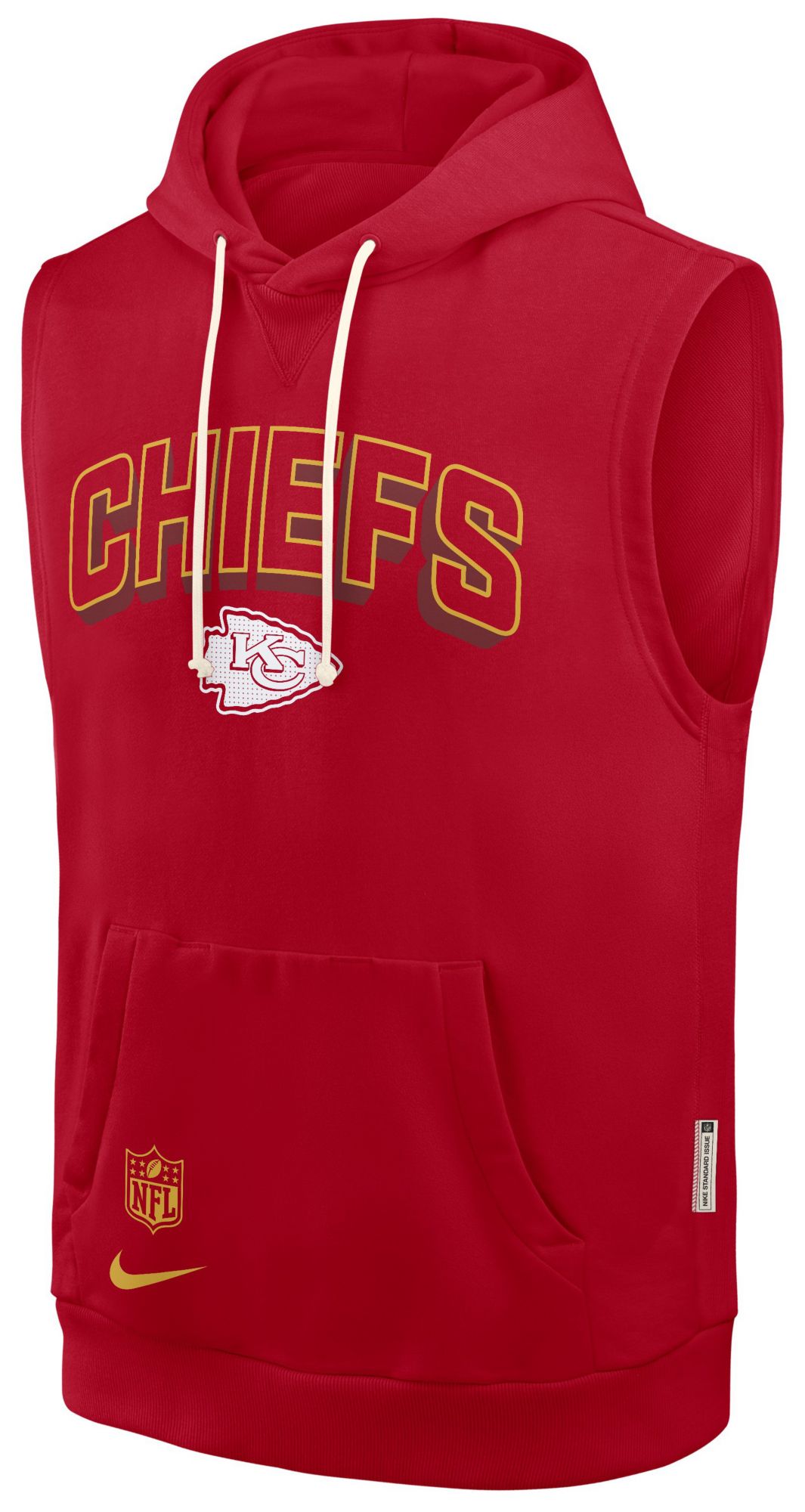 Nike Men's Kansas City Chiefs University Red Sleeveless Hoodie product image
