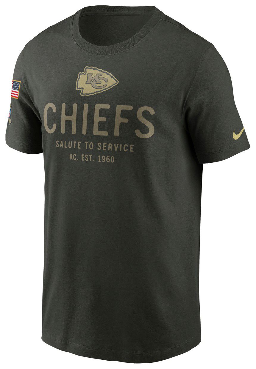 Nike Men's Kansas City Chiefs Salute To Service 2025 Sequoia Dri-FIT T-Shirt product image